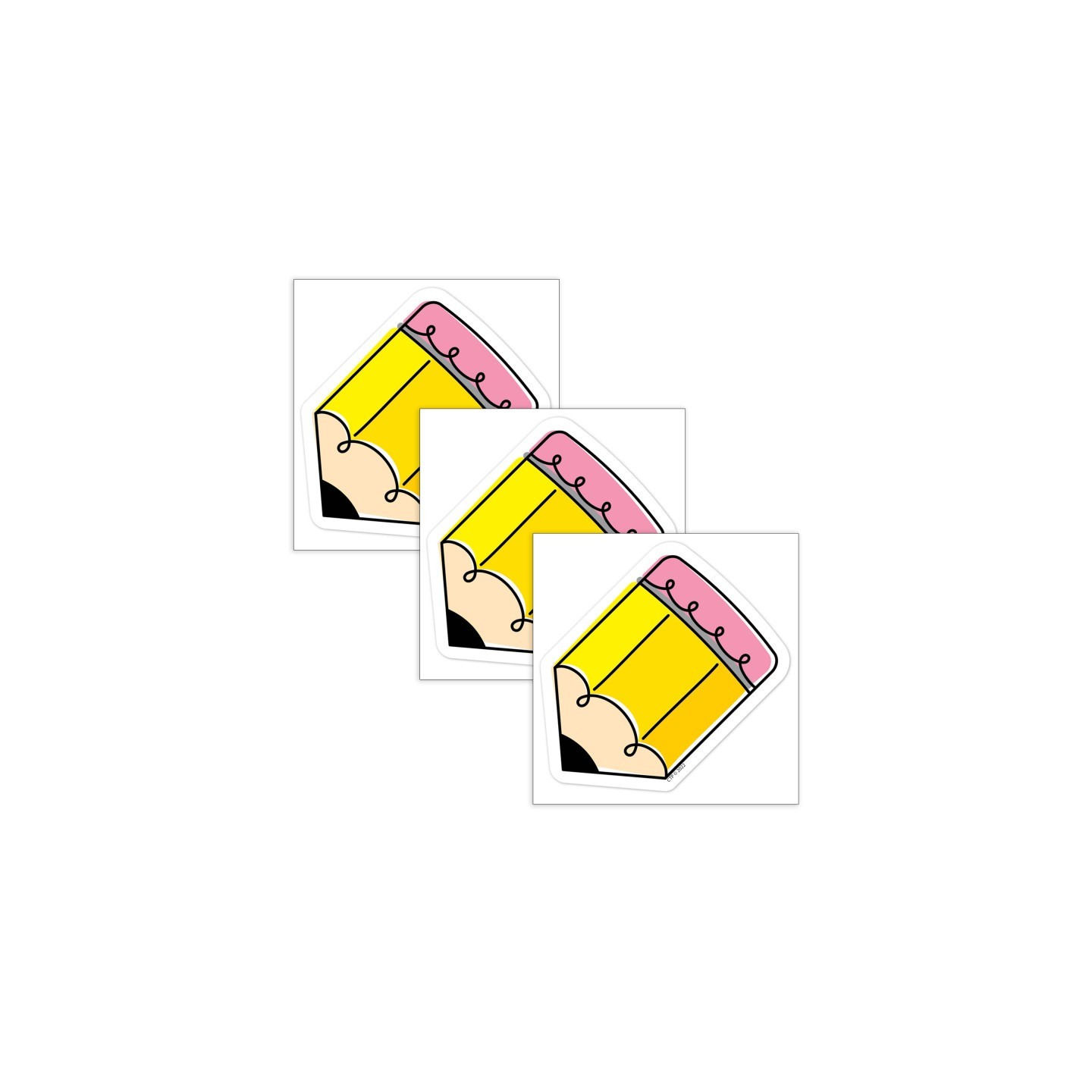 Creative Teaching Press® Core Décor Doodle Pencil 3" Designer Cut-Outs, 36 Per Pack, 3 Packs