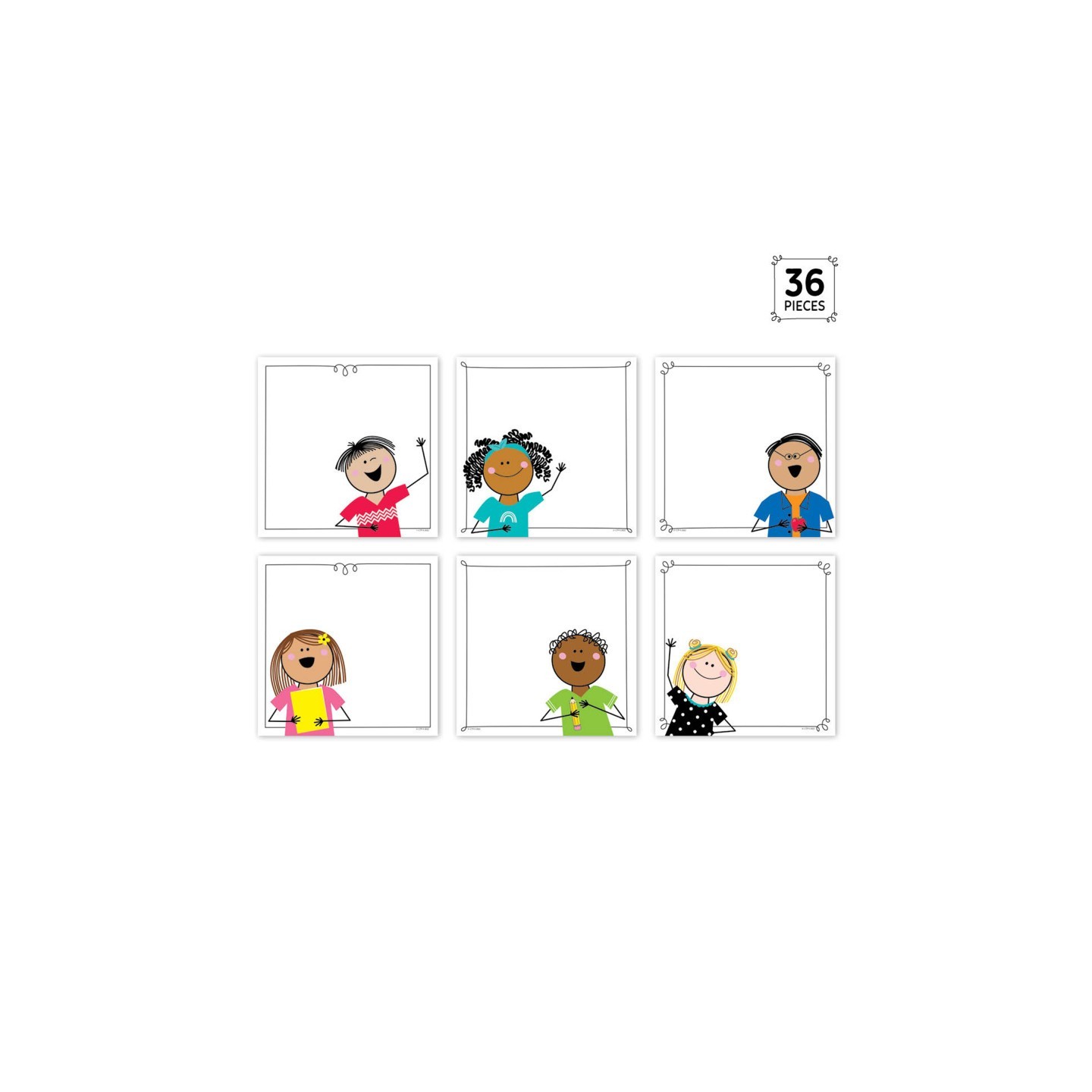 Creative Teaching Press® Stick Kids 6" Designer Cut-Outs, Pack of 36