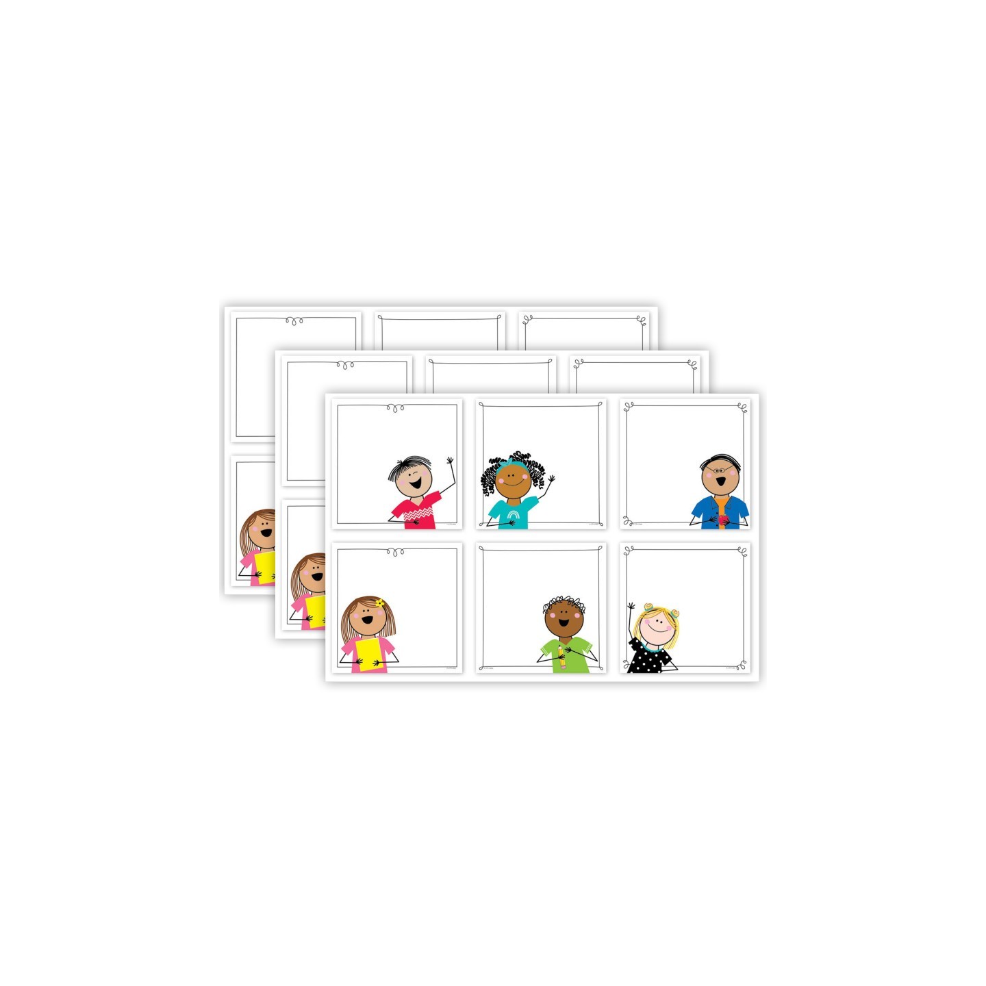 Creative Teaching Press® Stick Kids 6" Designer Cut-Outs, 36 Per Pack, 3 Packs