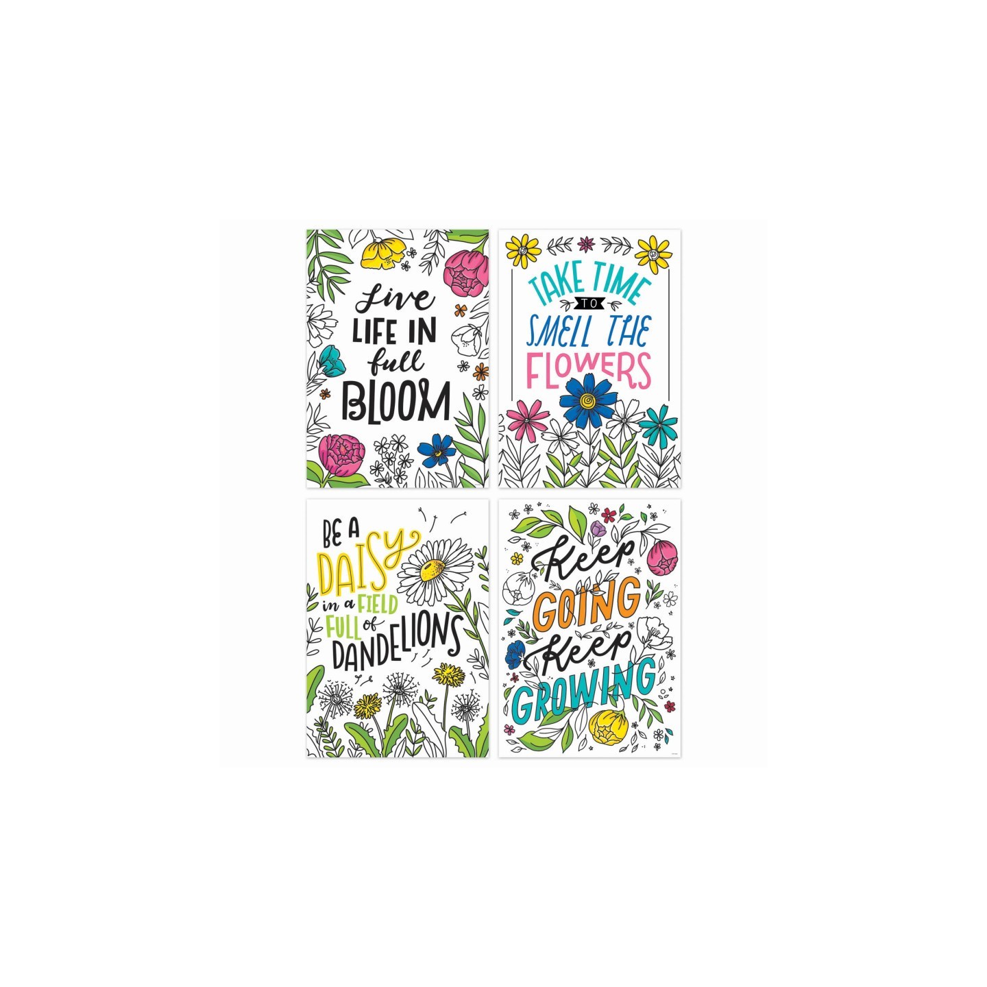 Creative Teaching Press® Bright Blooms Inspire U™ 4-Poster Pack