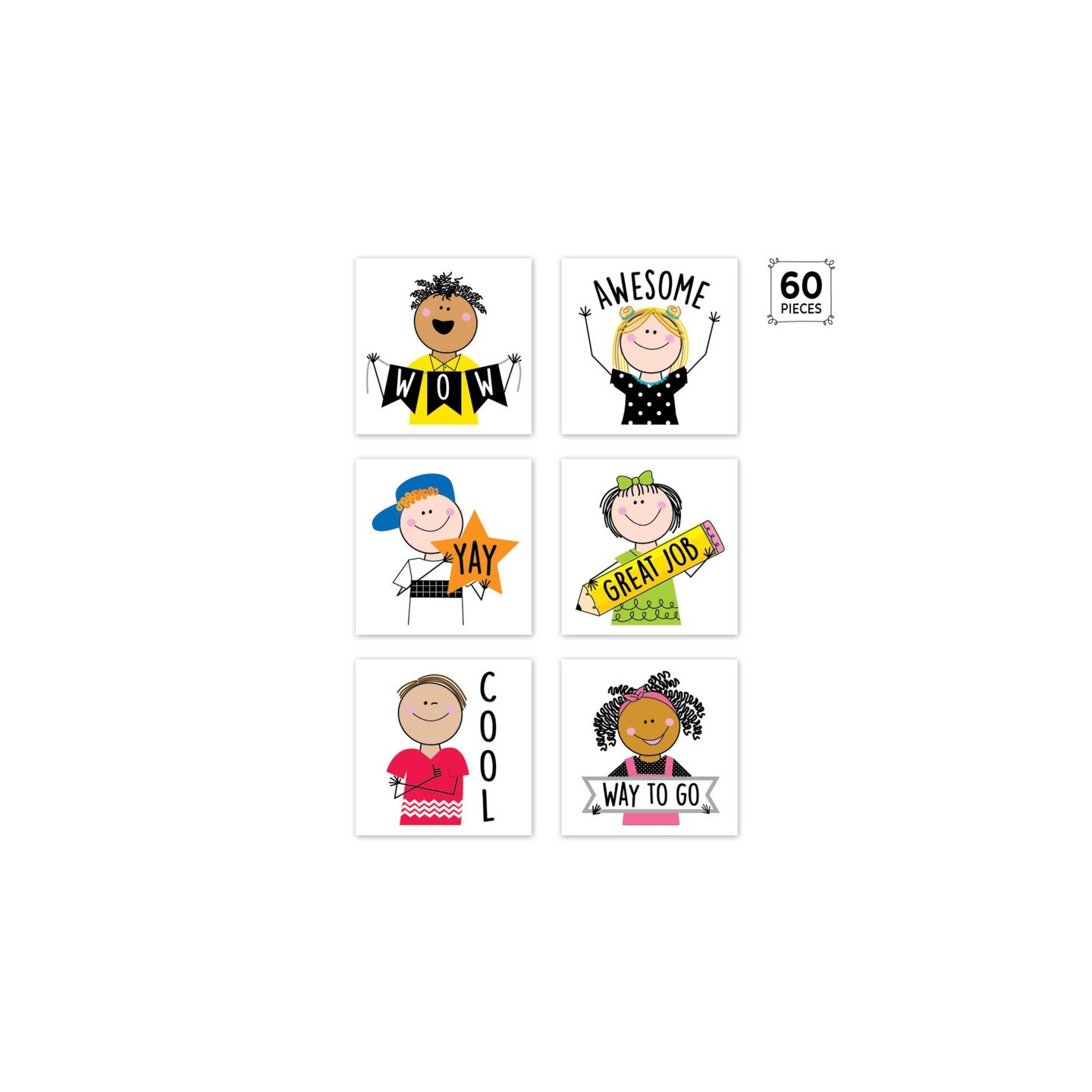 Creative Teaching Press® Stick Kids Rewards Stickers, 1-1/2", Pack of 60