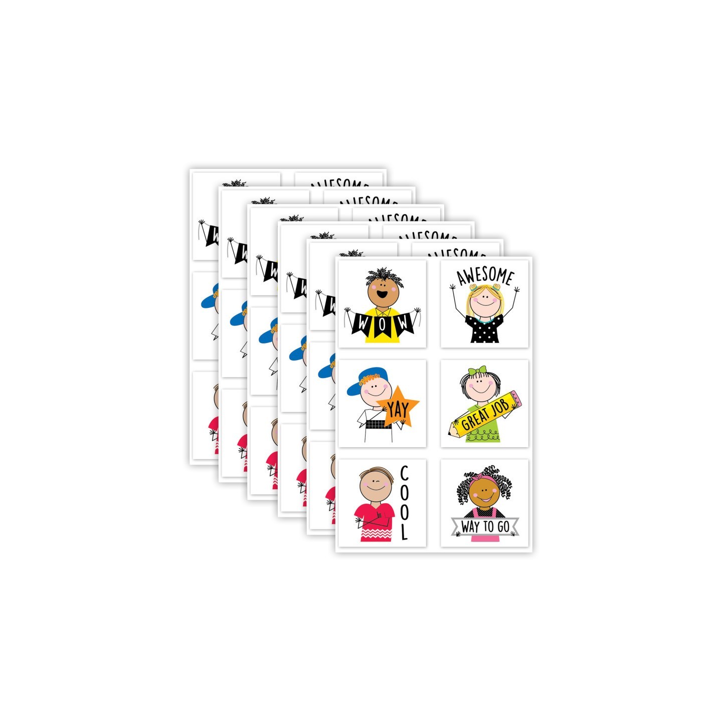 Creative Teaching Press® Stick Kids Rewards Stickers, 1-1/2", 60 Per Pack, 6 Packs
