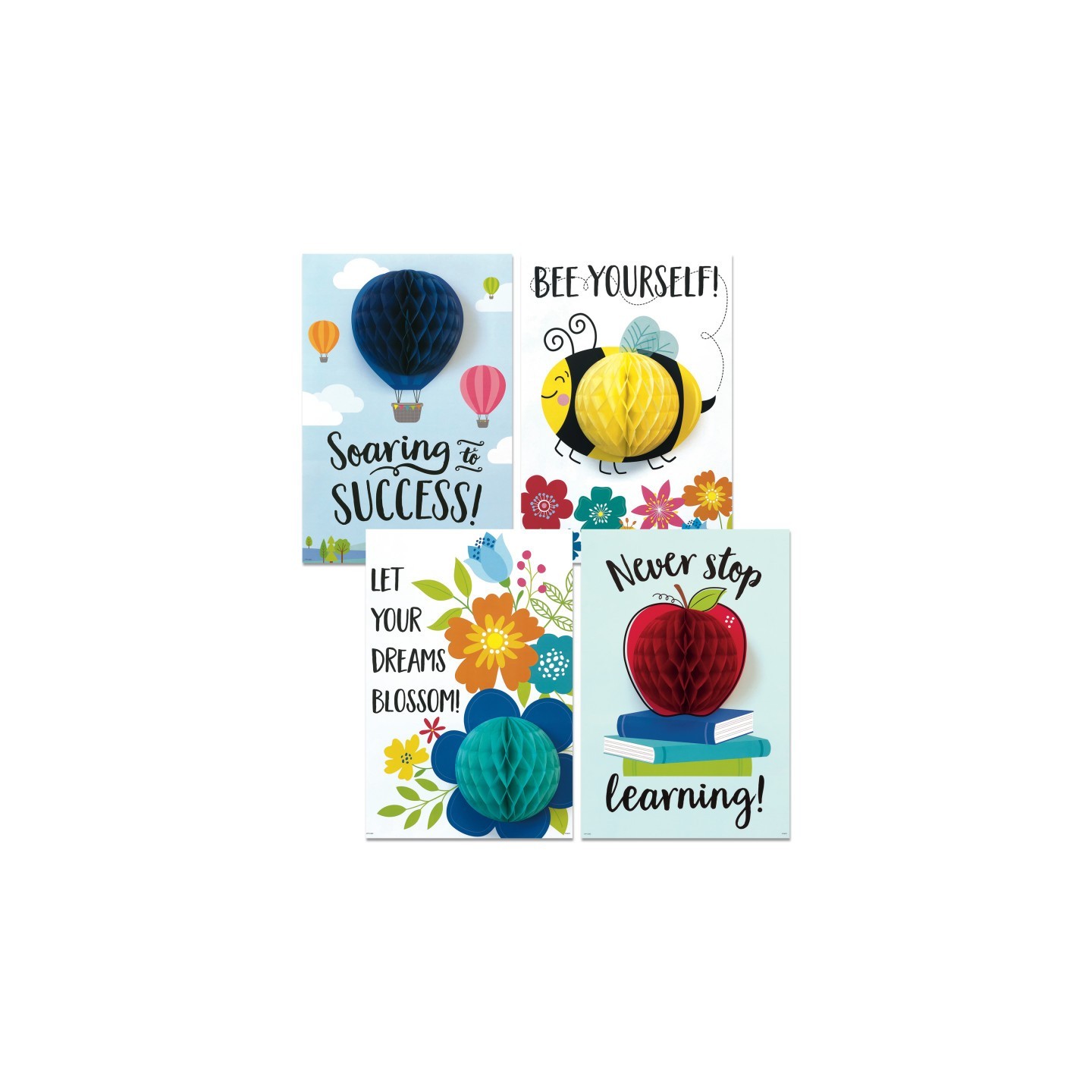 Creative Teaching Press® 3D POP! Positive Mindset Inspire U™ 4-Poster Pack