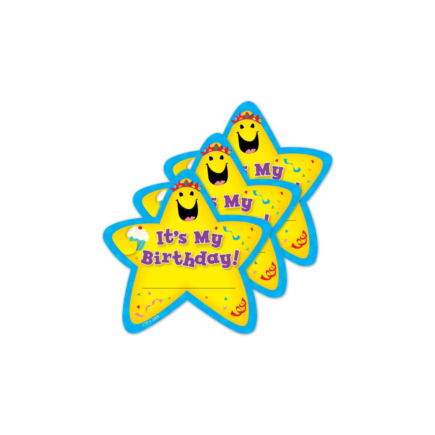 Creative Teaching Press® It’s My Birthday! Star Badges, 36 Per Pack, 3 Packs