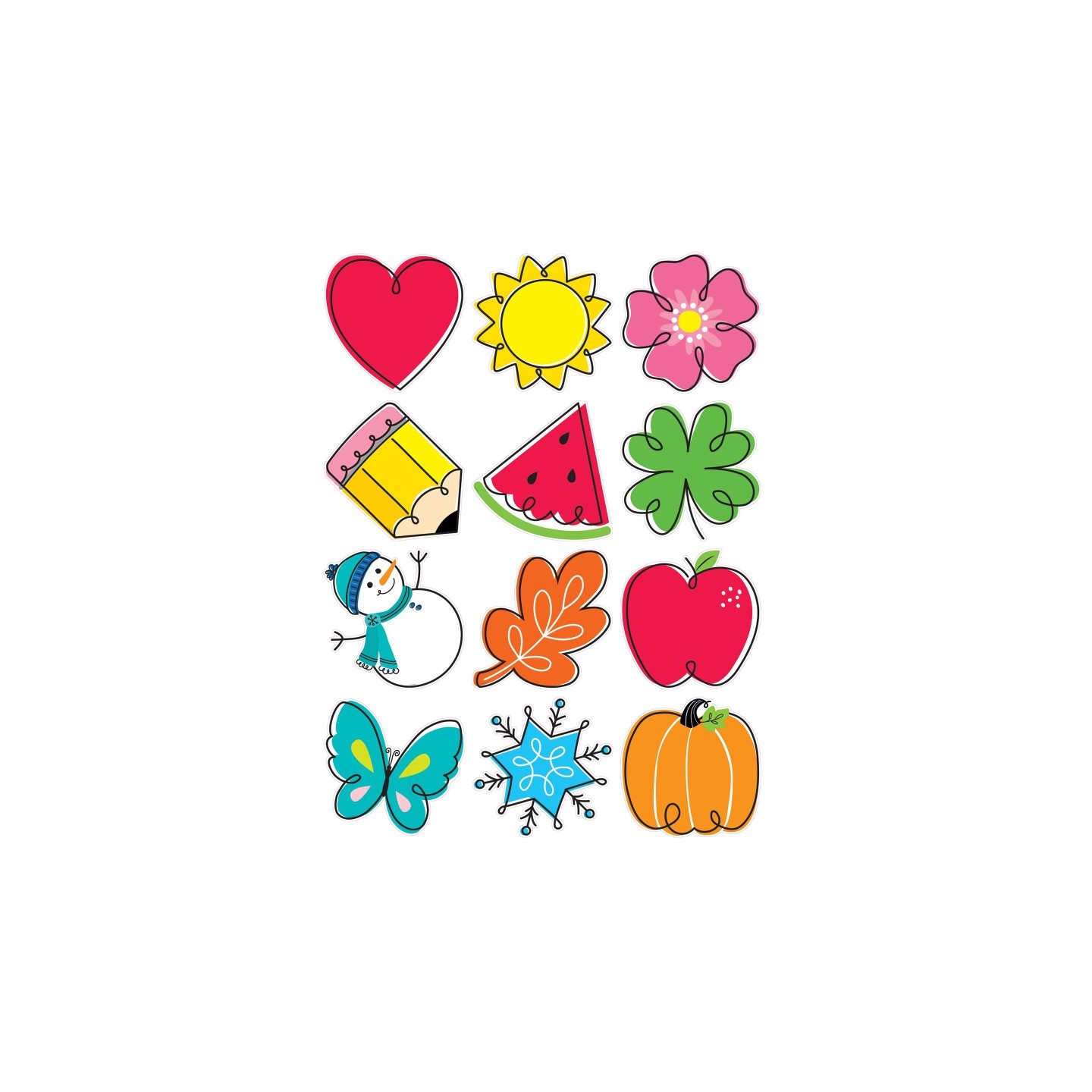 Creative Teaching Press® Seasonal Accents 10" Designer Cut-Outs, Pack of 12