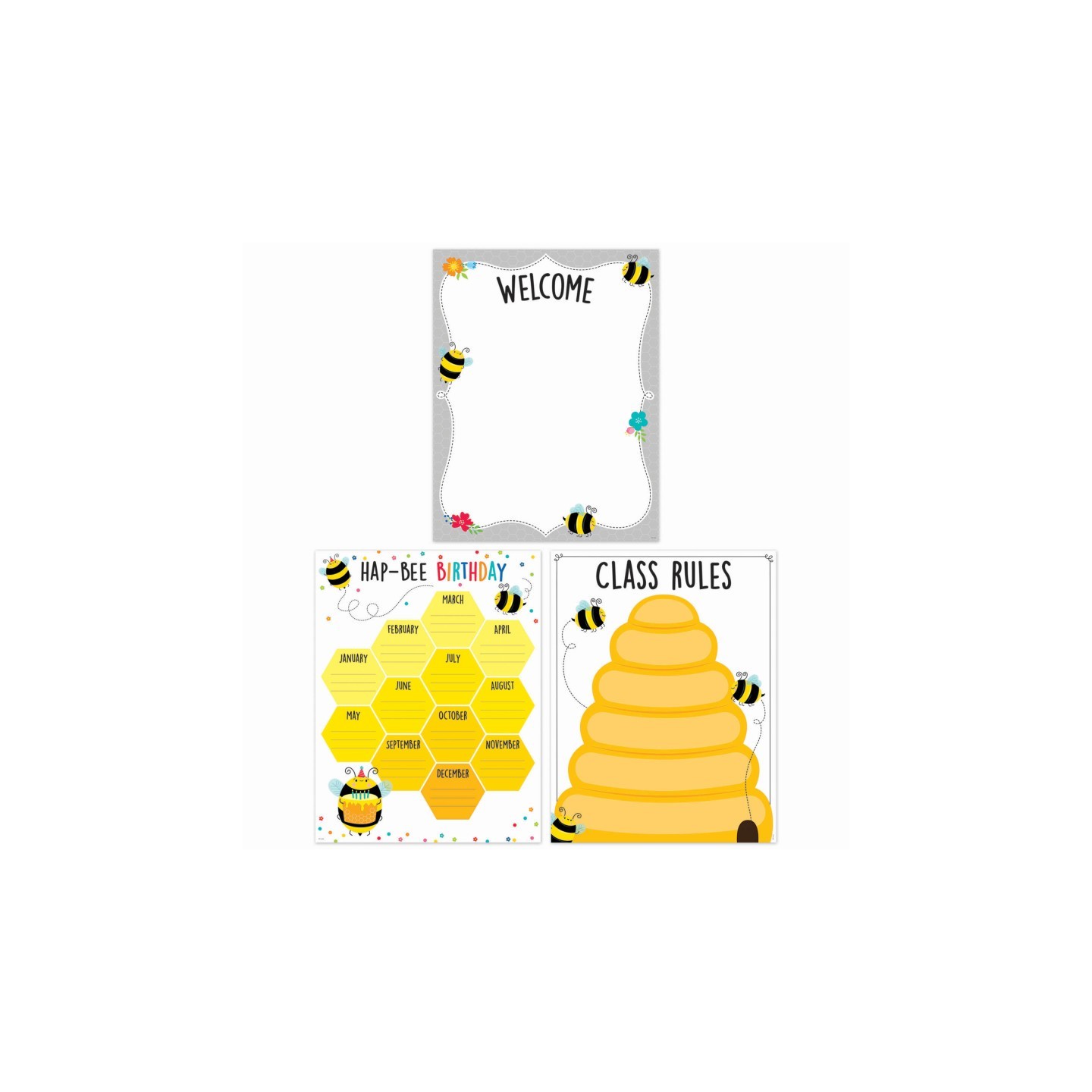 Creative Teaching Press® Busy Bees Classroom Essentials 3-Chart Pack