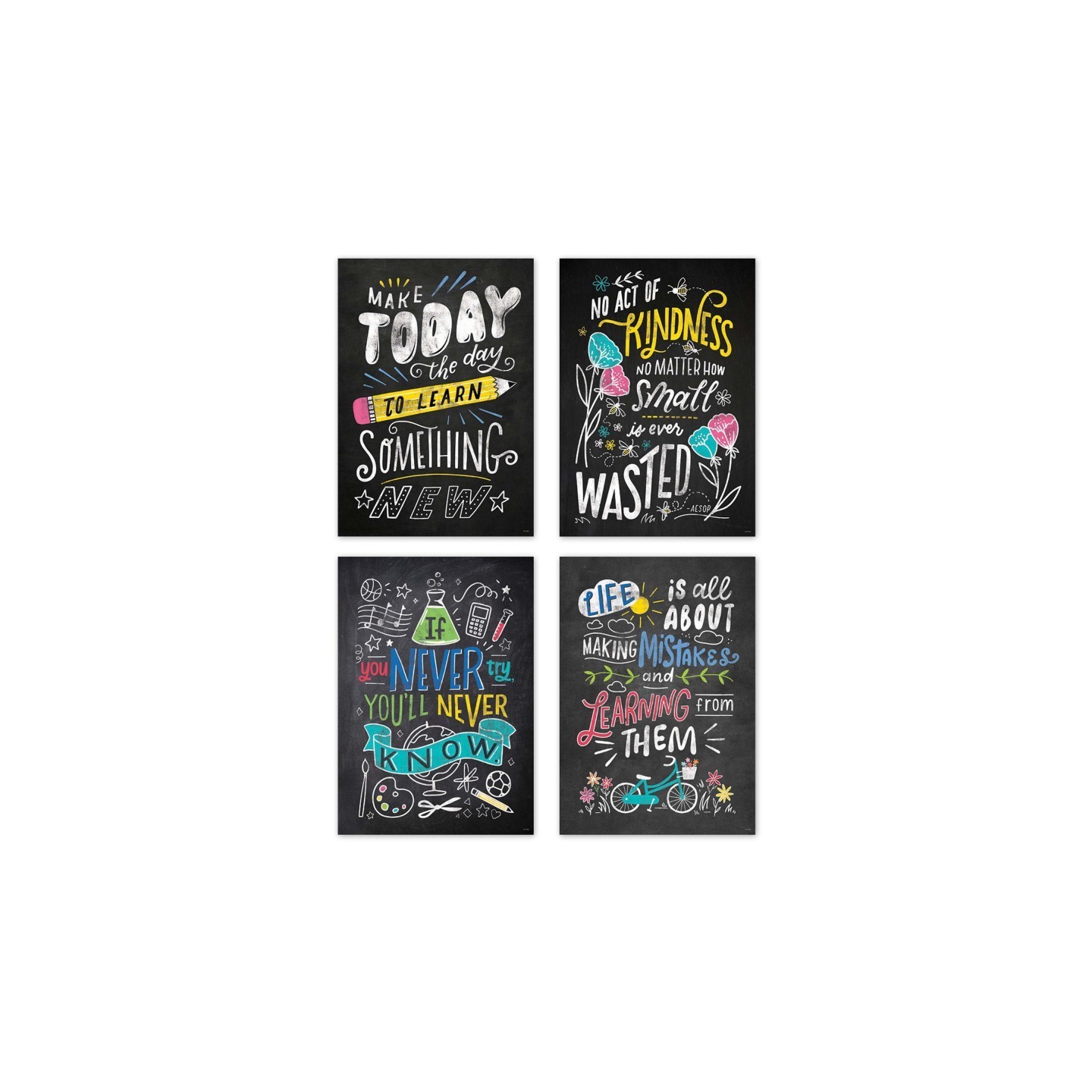 Creative Teaching Press® Colorful Inspiration Inspire U 4-Poster Pack