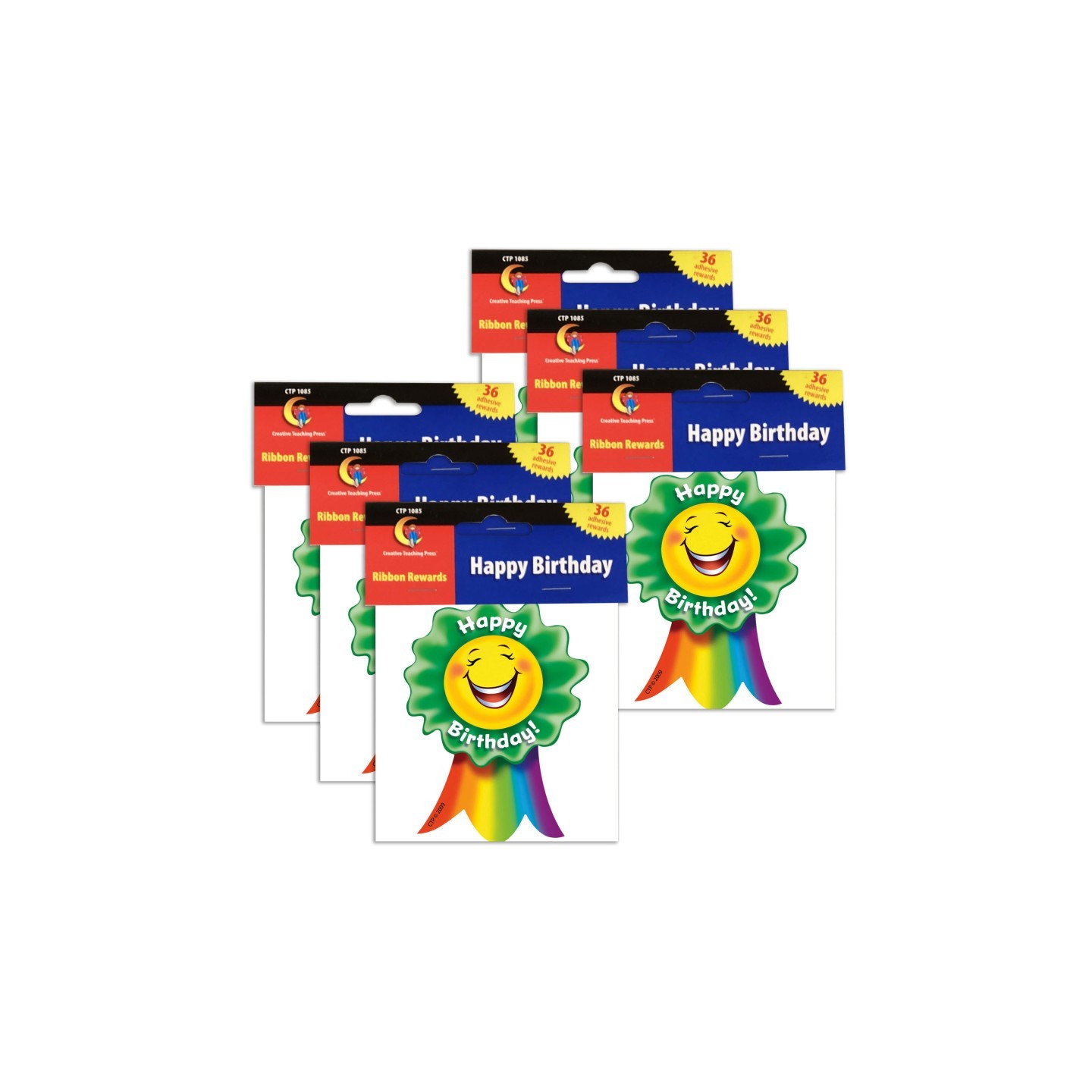 Creative Teaching Press® Happy Birthday, Ribbon Award, 36 Per Pack, 6 Packs