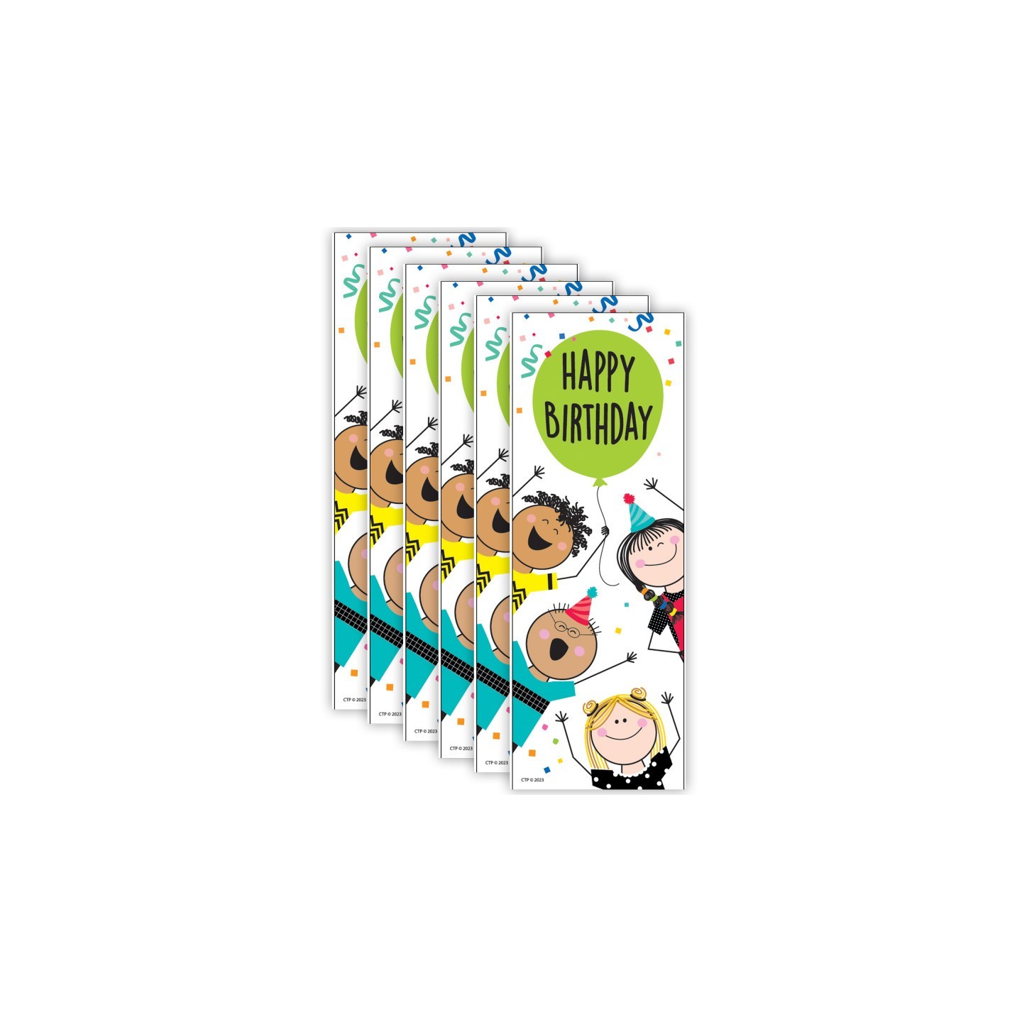 Creative Teaching Press® Happy Birthday Bookmark, 30 Per Pack, 6 Packs