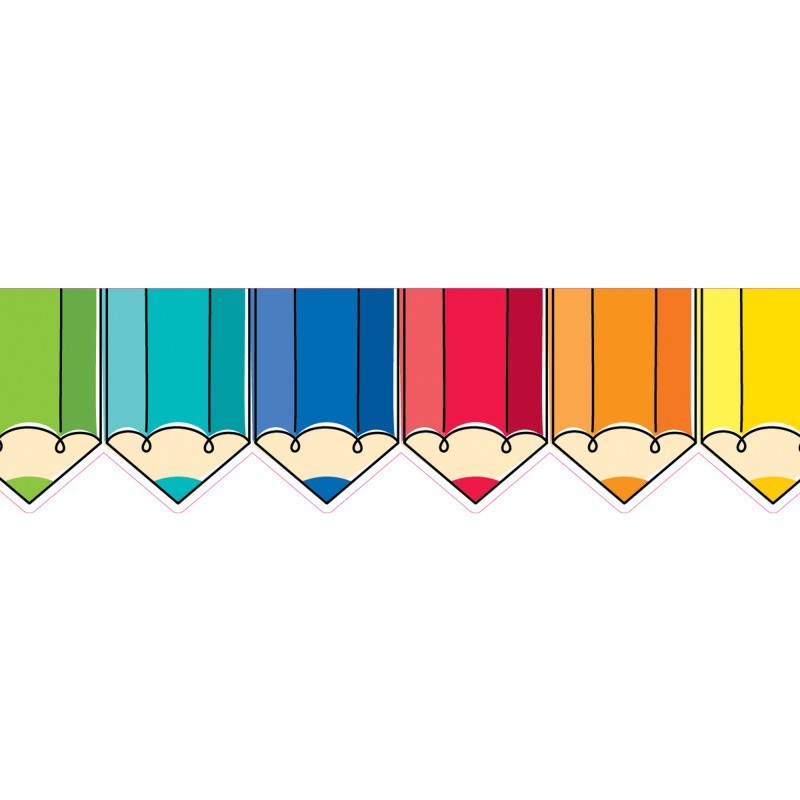 Creative Teaching Press® Core Decor Colorful Doodle Pencils EZ Border, 48 Feet