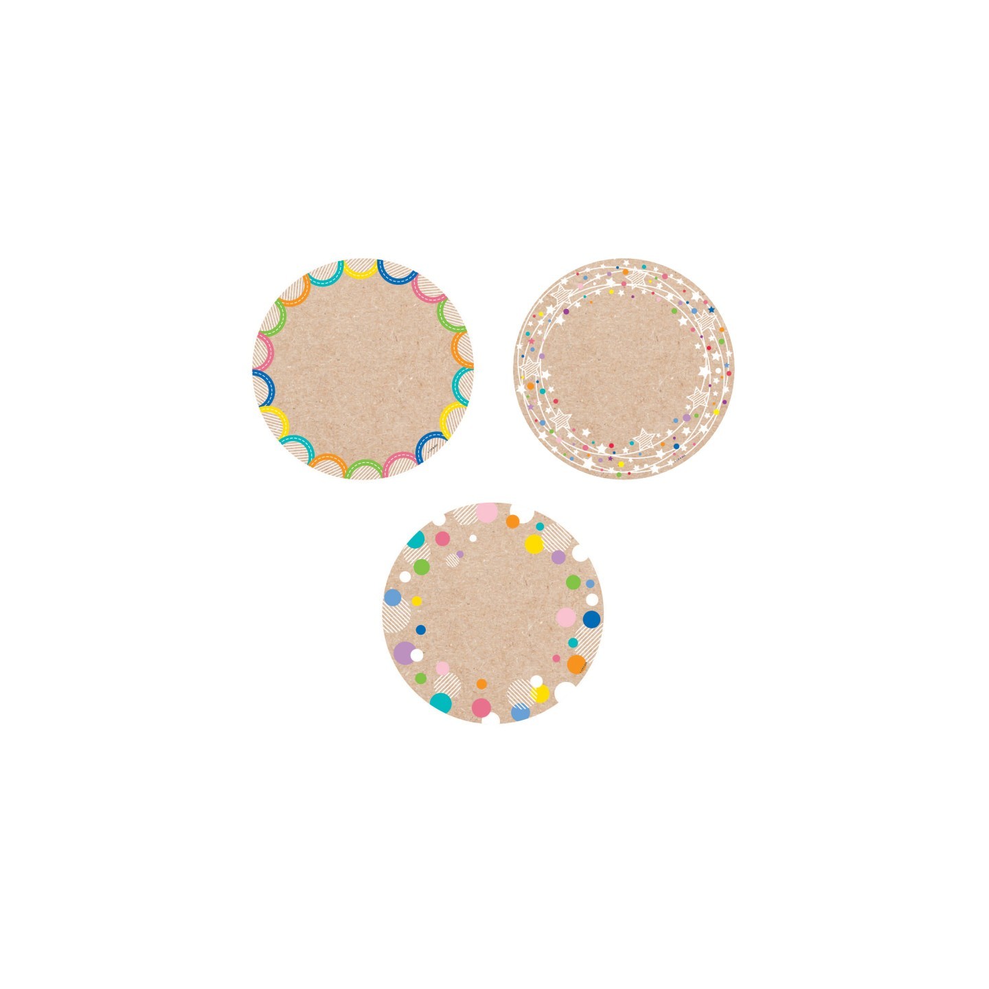 Creative Teaching Press® Krafty Pop Colorful Kraft Cards 6 Inch Designer Cut-Outs, Pack of 36