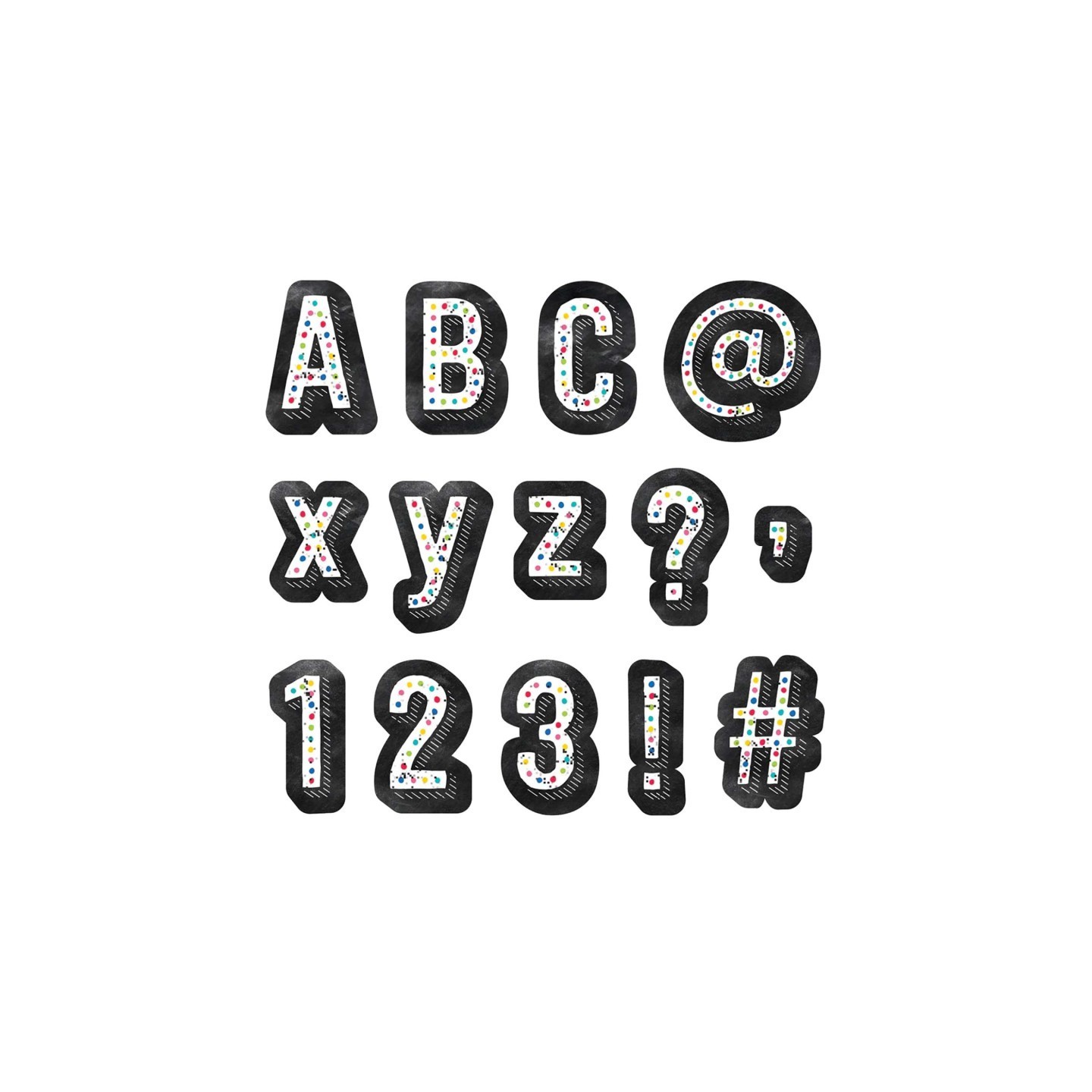 Creative Teaching Press® Chalk It Up! Colorful Chalk Designer Letters, 216 Pieces