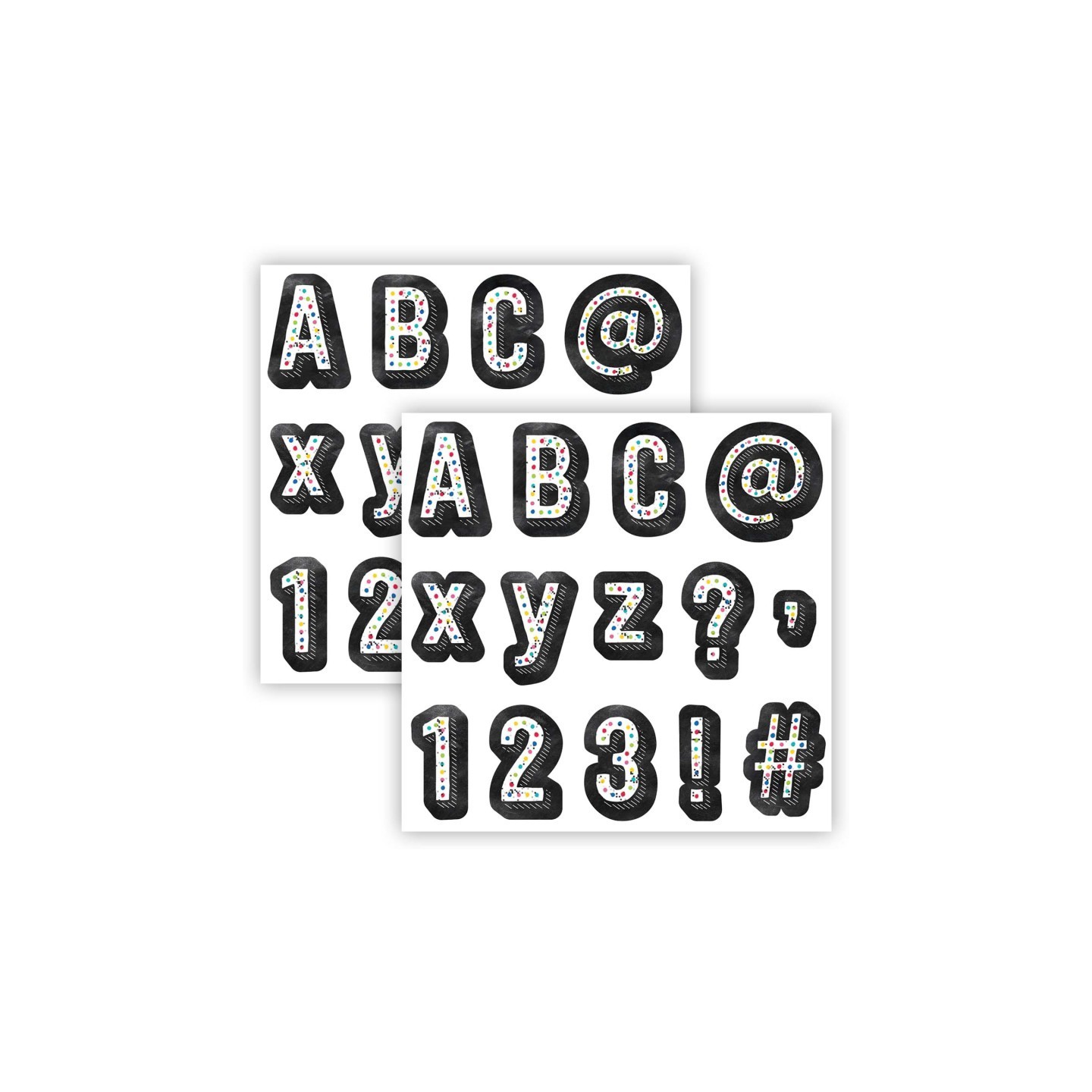 Creative Teaching Press® Chalk It Up! Colorful Chalk Designer Letters, 216 Pieces Per Pack, 2 Packs