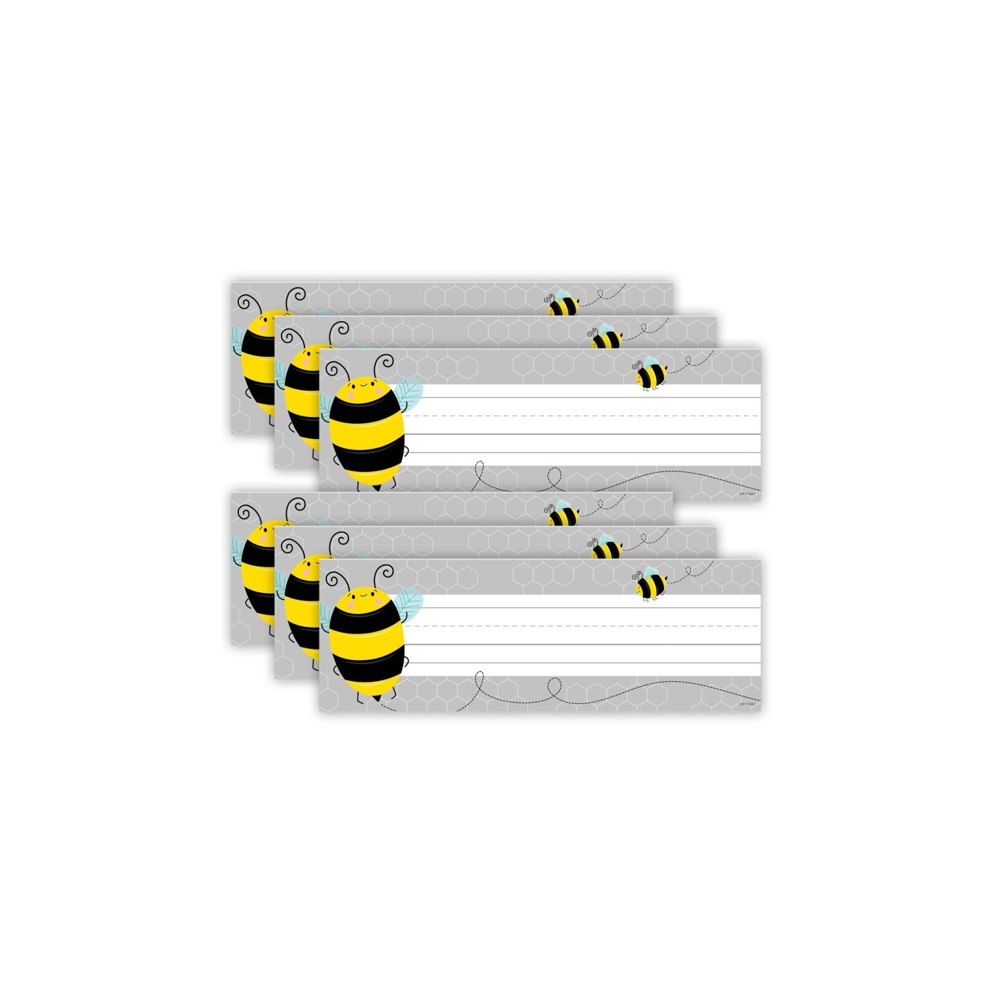 Creative Teaching Press® Busy Bees Name Plates, 9-1/4" x 3-1/4", 36 Per Pack, 6 Packs