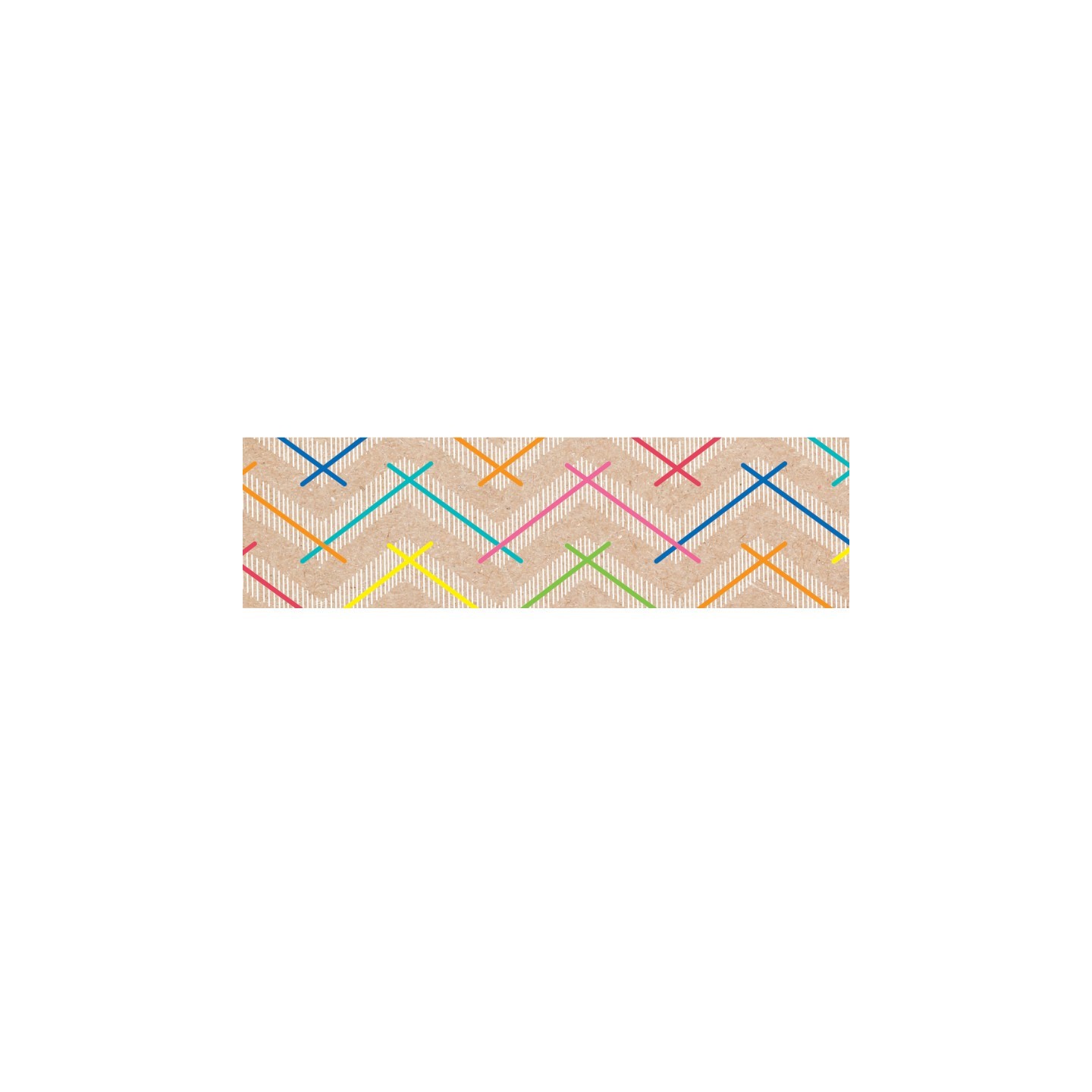 Creative Teaching Press® Krafty Pop Colorful Kraft Chevron EZ Border, 48 Feet