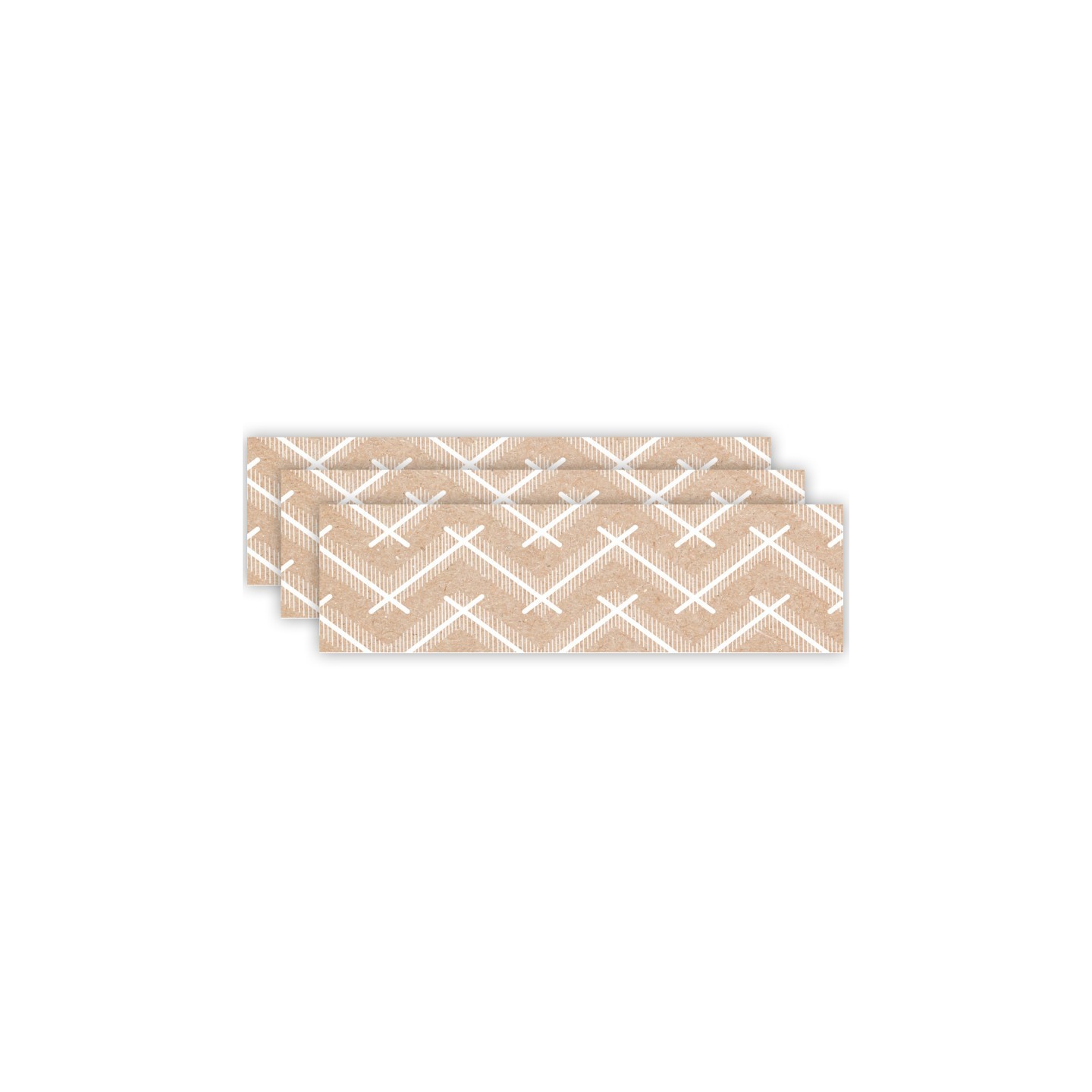 Creative Teaching Press® Krafty Pop Kraft Chevron EZ Border, 48 Feet Per Pack, 3 Packs