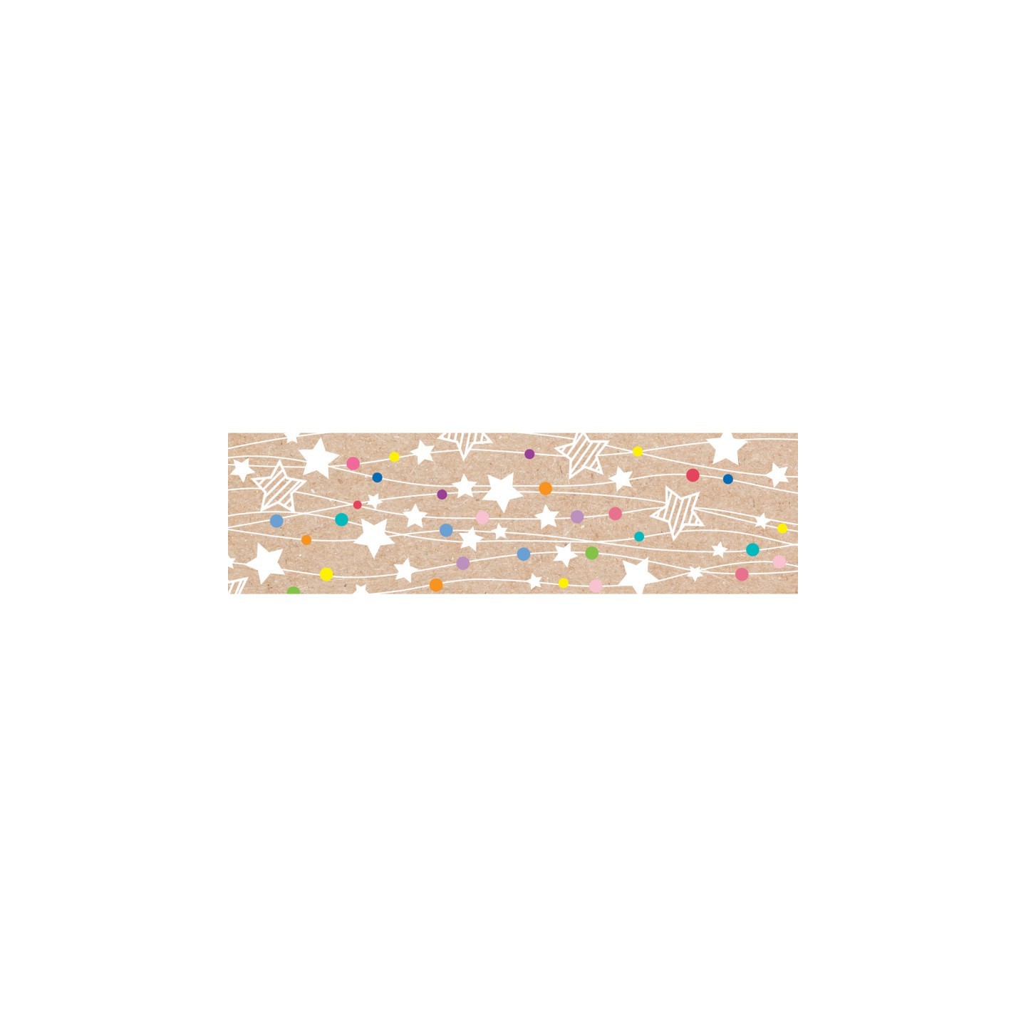 Creative Teaching Press® Krafty Pop Colorful Kraft Stars on Strings EZ Border, 48 Feet