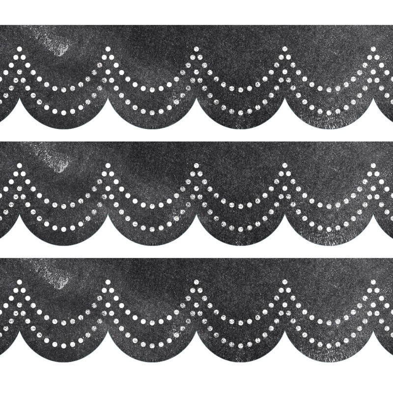 Creative Teaching Press® Chalk It Up! Dotted Scallops EZ Border, 48 Feet Per Pack, 3 Packs