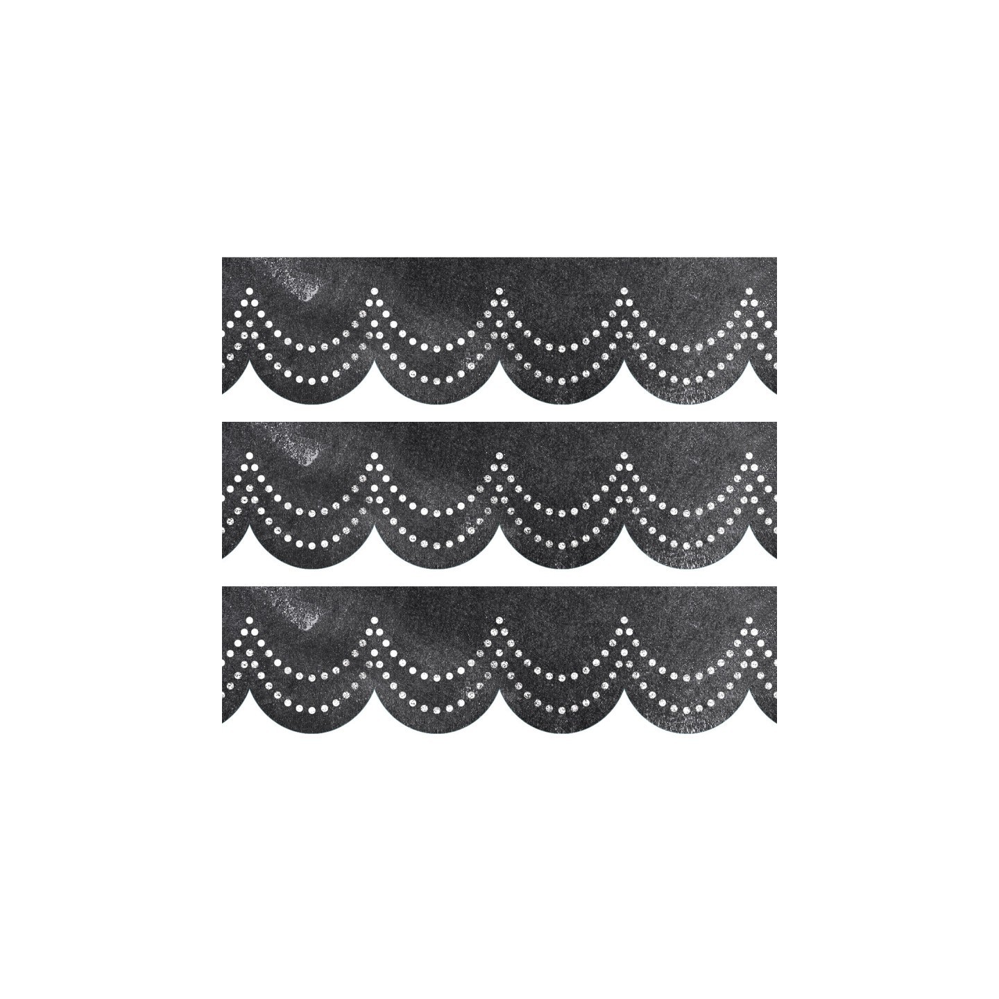 Creative Teaching Press® Chalk It Up! Dotted Scallops EZ Border, 48 Feet Per Pack, 3 Packs