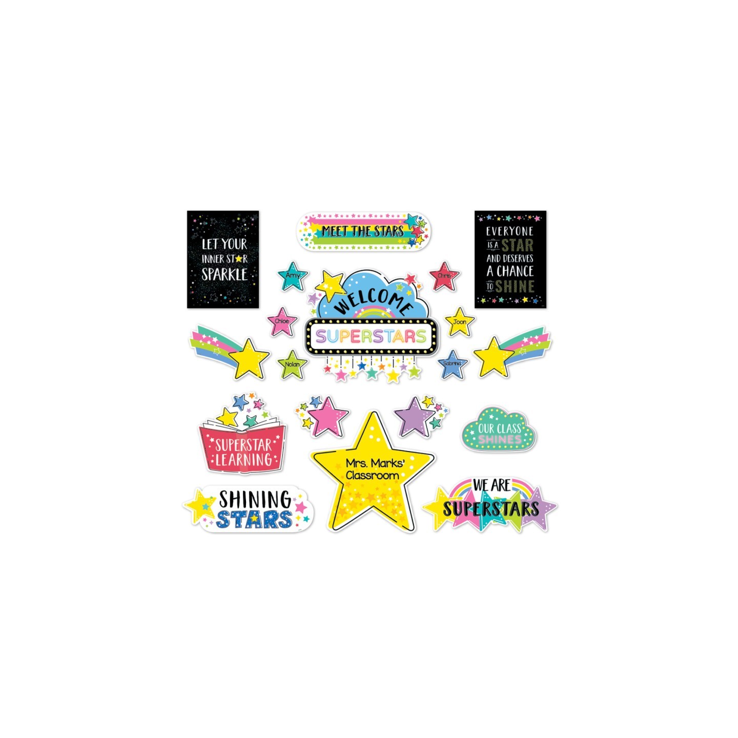 Creative Teaching Press® Shine Bright Bulletin Board Set, 43 Pieces