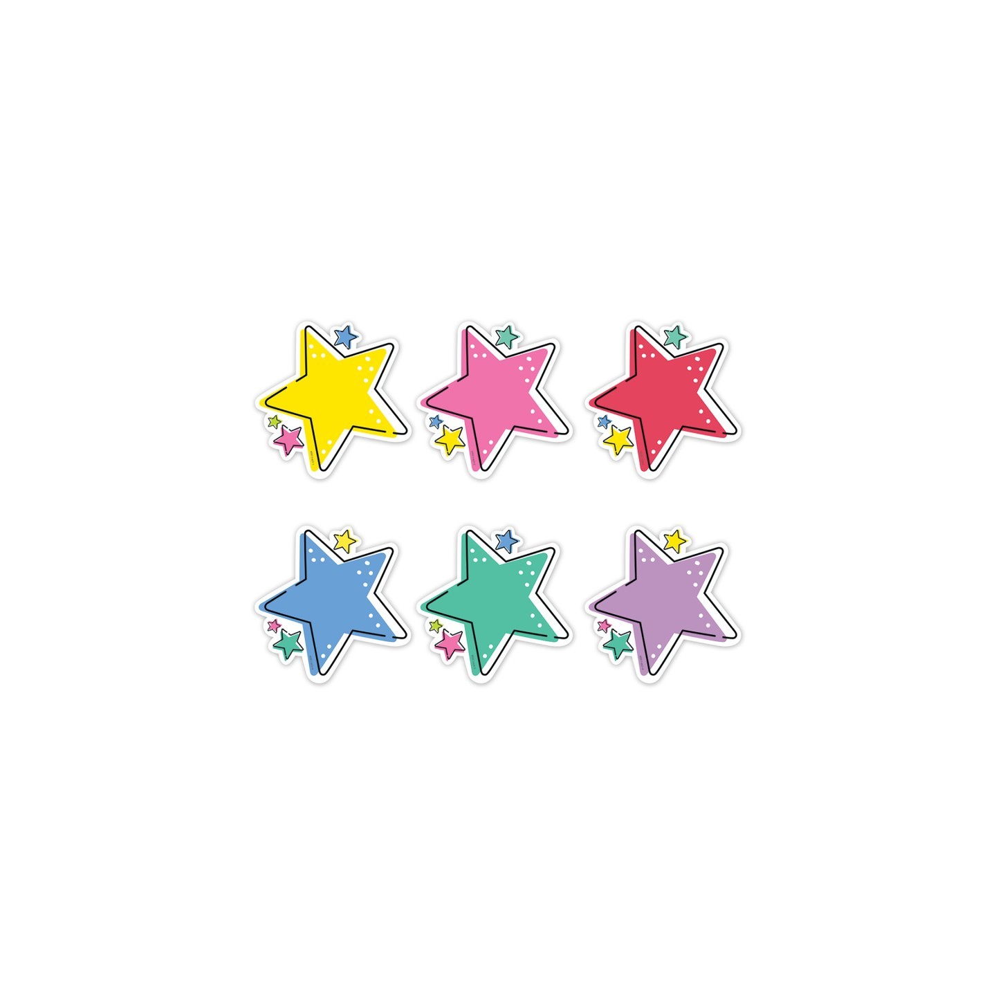 Creative Teaching Press® Star Bright Stars 6" Designer Cut-Outs, Pack of 36