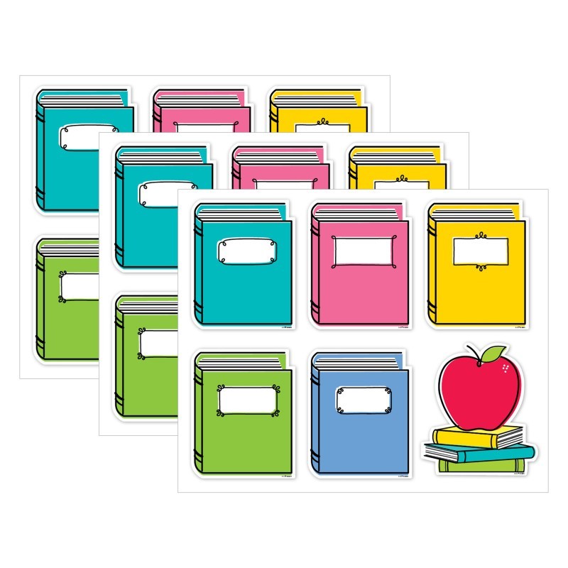 Creative Teaching Press® Core Decor Doodle Books 6" Designer Cut-Outs, 36 Per Pack, 3 Packs