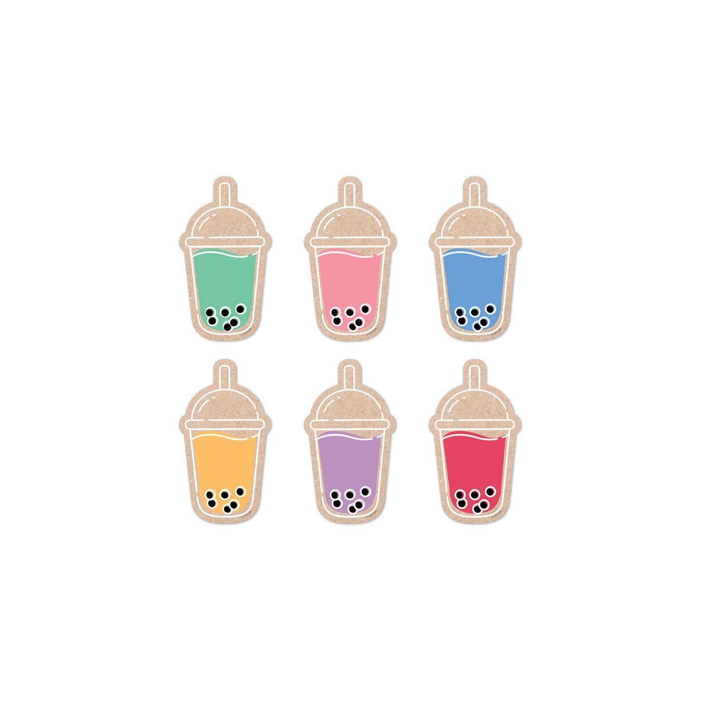Creative Teaching Press® Krafty Pop! Boba Cups 6" Designer Cut-Outs, Pack of 36