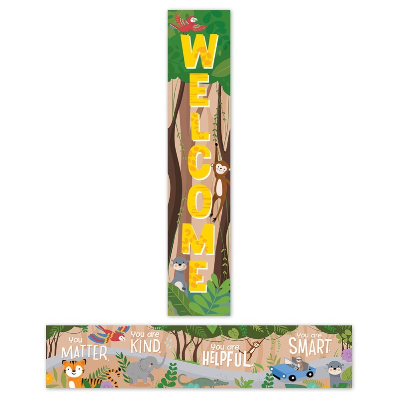 Creative Teaching Press® Jungle Friends Welcome Banner, 8"W x 39"H