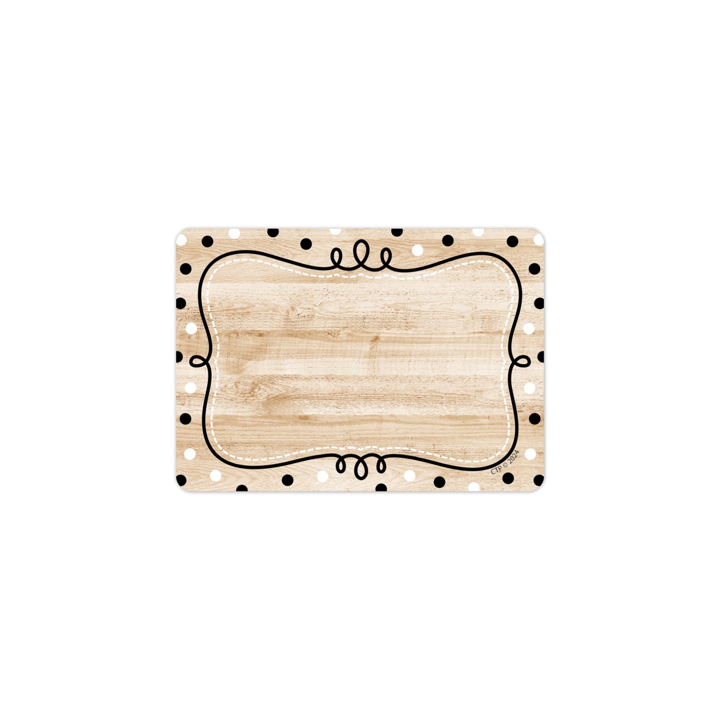 Creative Teaching Press® Core Decor Loop-de-Dots on Wood Labels, Pack of 36