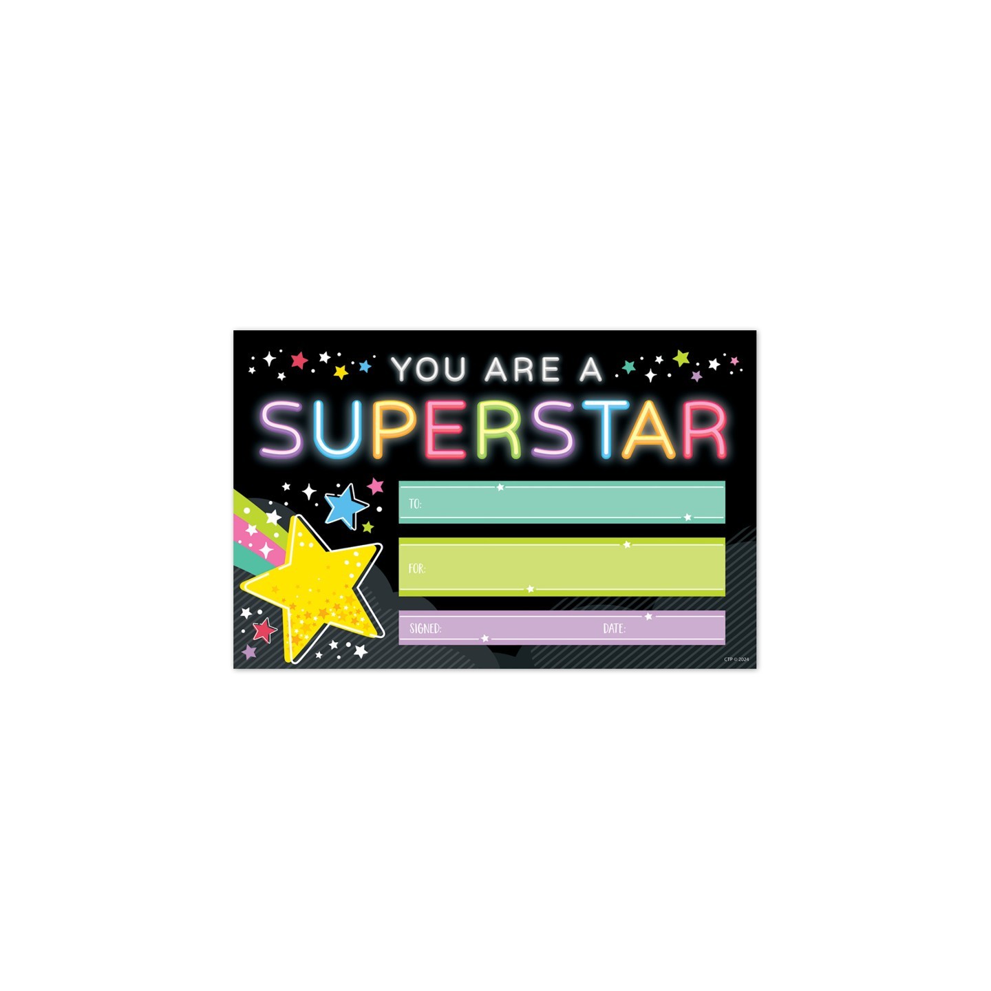 Creative Teaching Press® Star Bright Superstar Awards, Pack of 30
