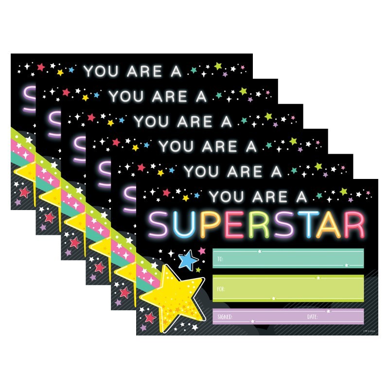 Creative Teaching Press® Star Bright Superstar Awards, 30 Per Pack, 6 Packs