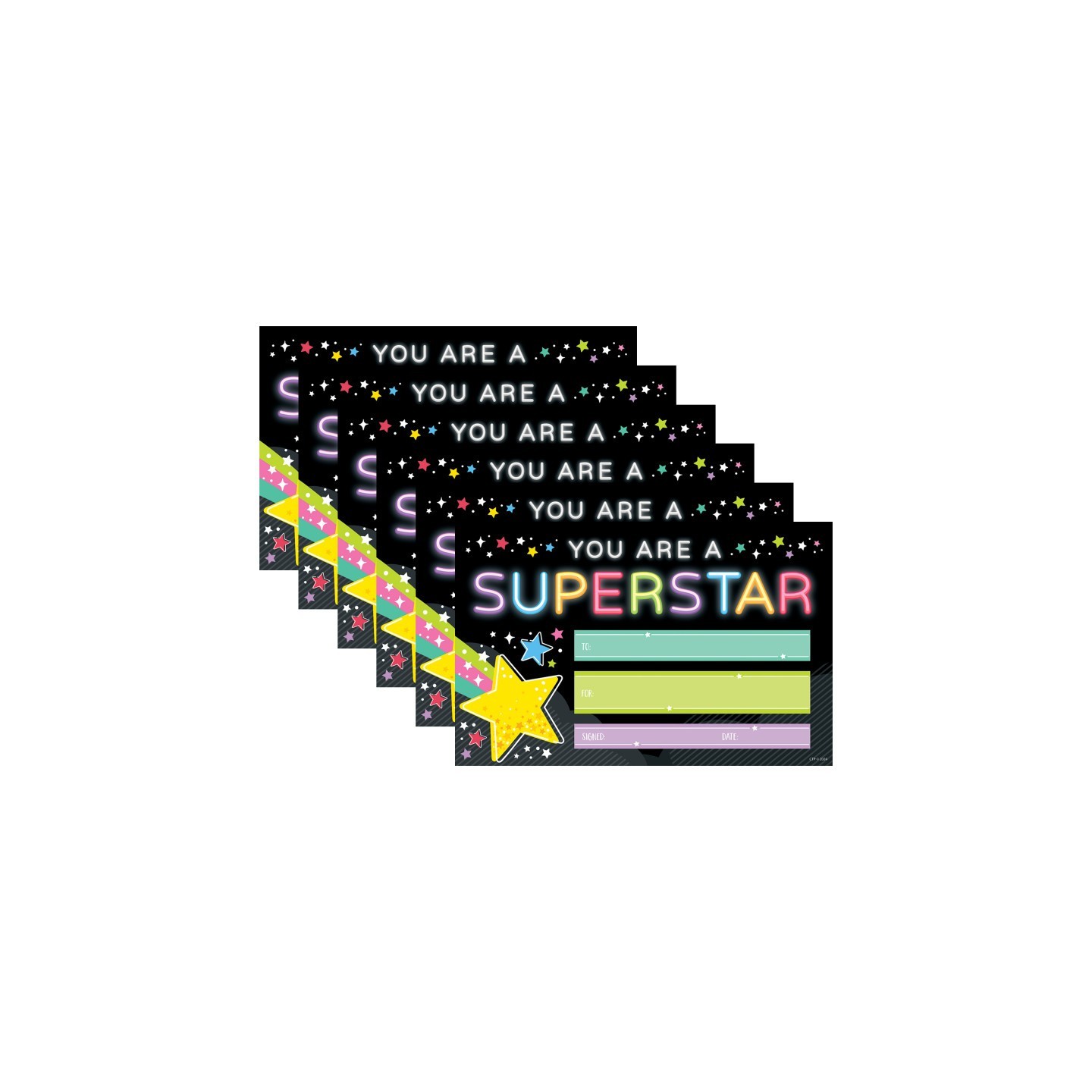 Creative Teaching Press® Star Bright Superstar Awards, 30 Per Pack, 6 Packs