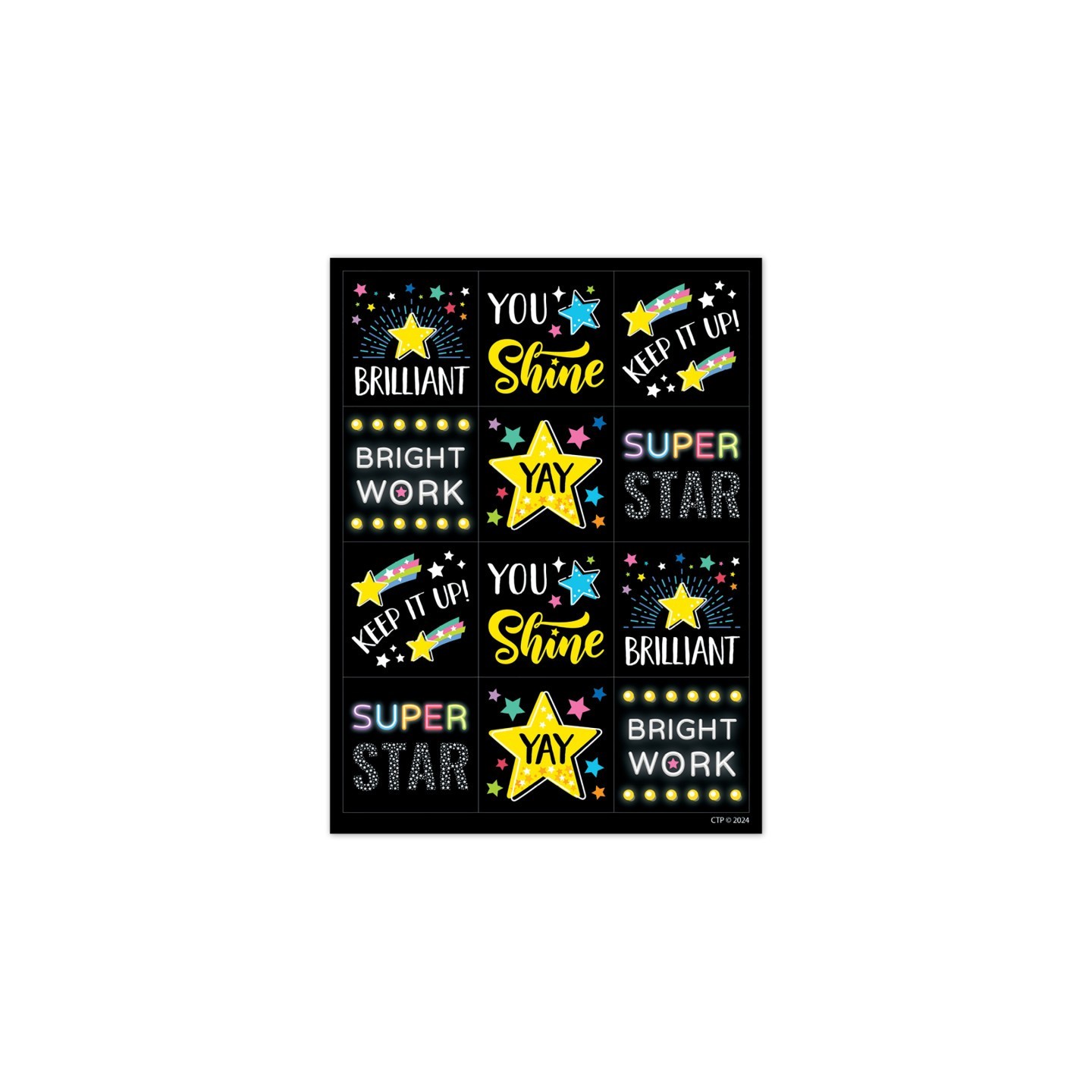 Creative Teaching Press® Star Bright Reward Stickers, Pack of 60