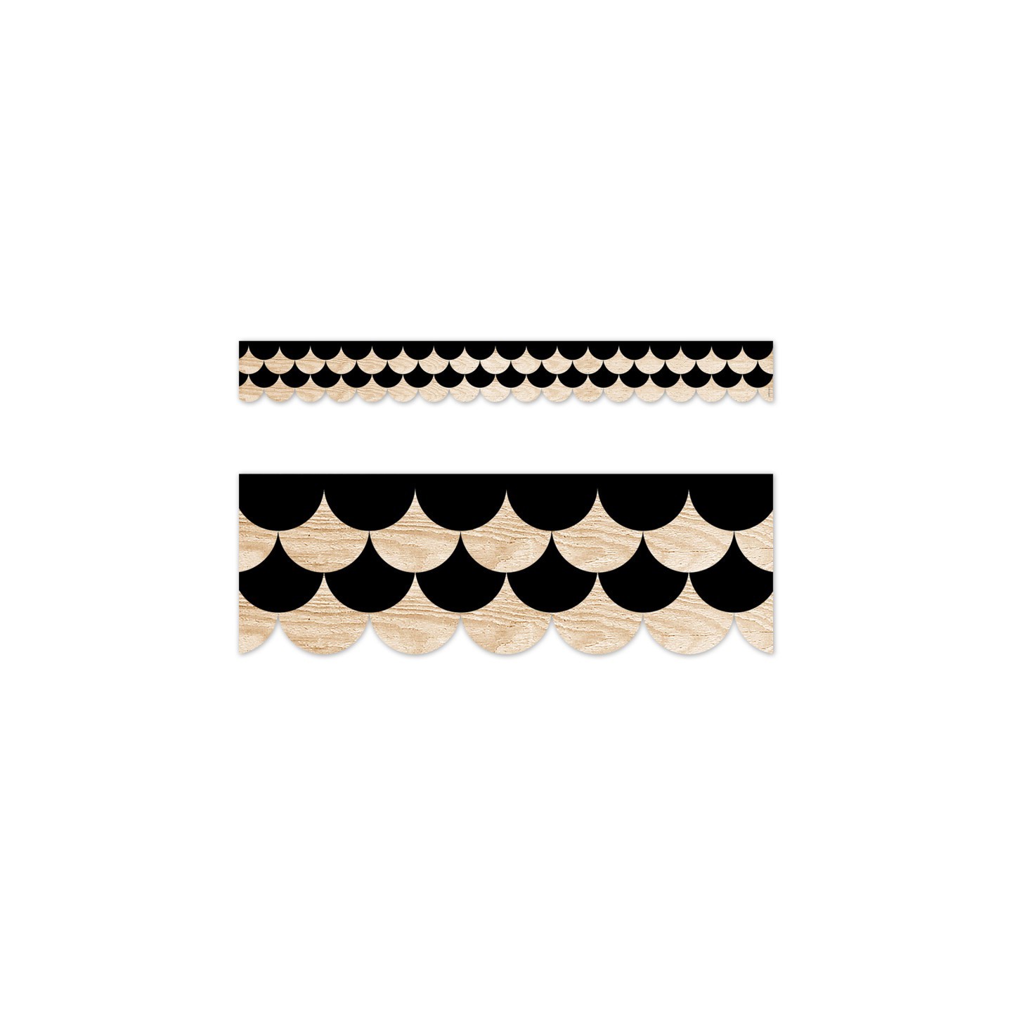 Creative Teaching Press® Core Decor Black and Wood Scallops EZ Border, 48 Feet