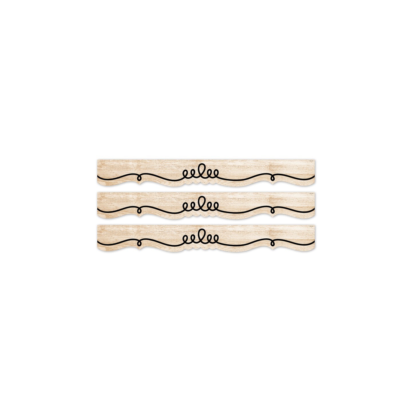 Creative Teaching Press® Core Decor Loop-de-Doodle on Wood EZ Border, 48 Feet Per Pack, 3 Packs