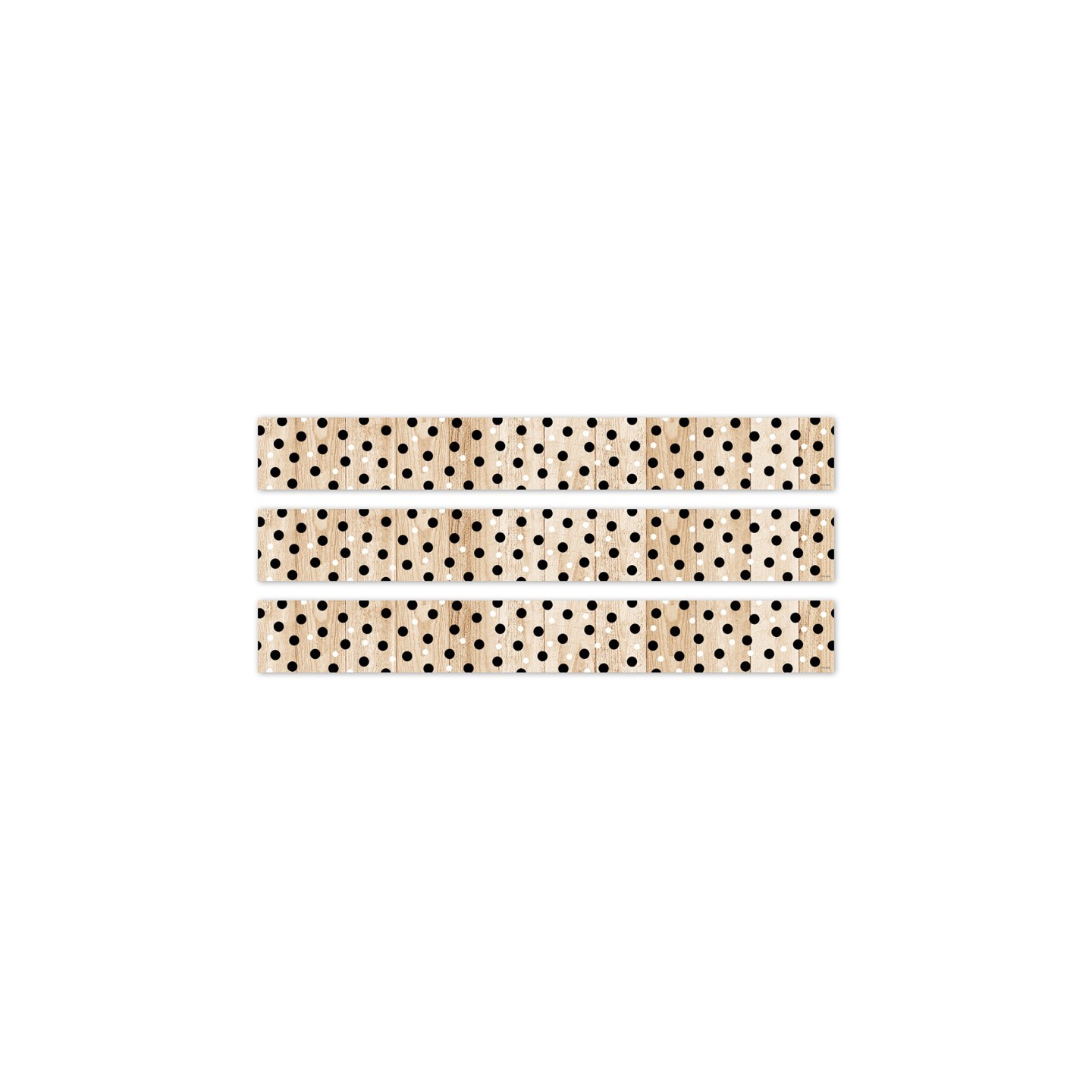 Creative Teaching Press® Core Decor Polka Dots on Wood EZ Border, 48 Feet Per Pack, 3 Packs