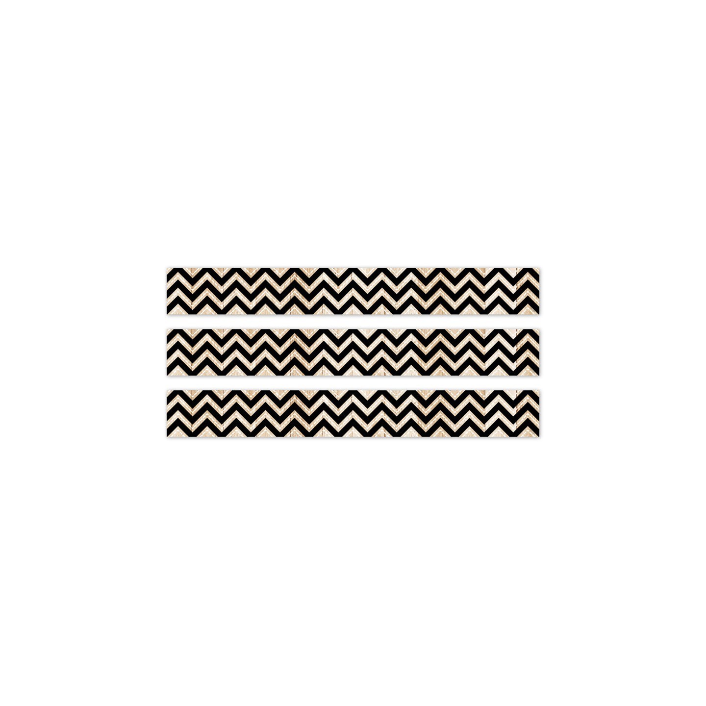 Creative Teaching Press® Core Decor Black and Wood Chevron EZ Border, 48 Feet Per Pack, 3 Packs