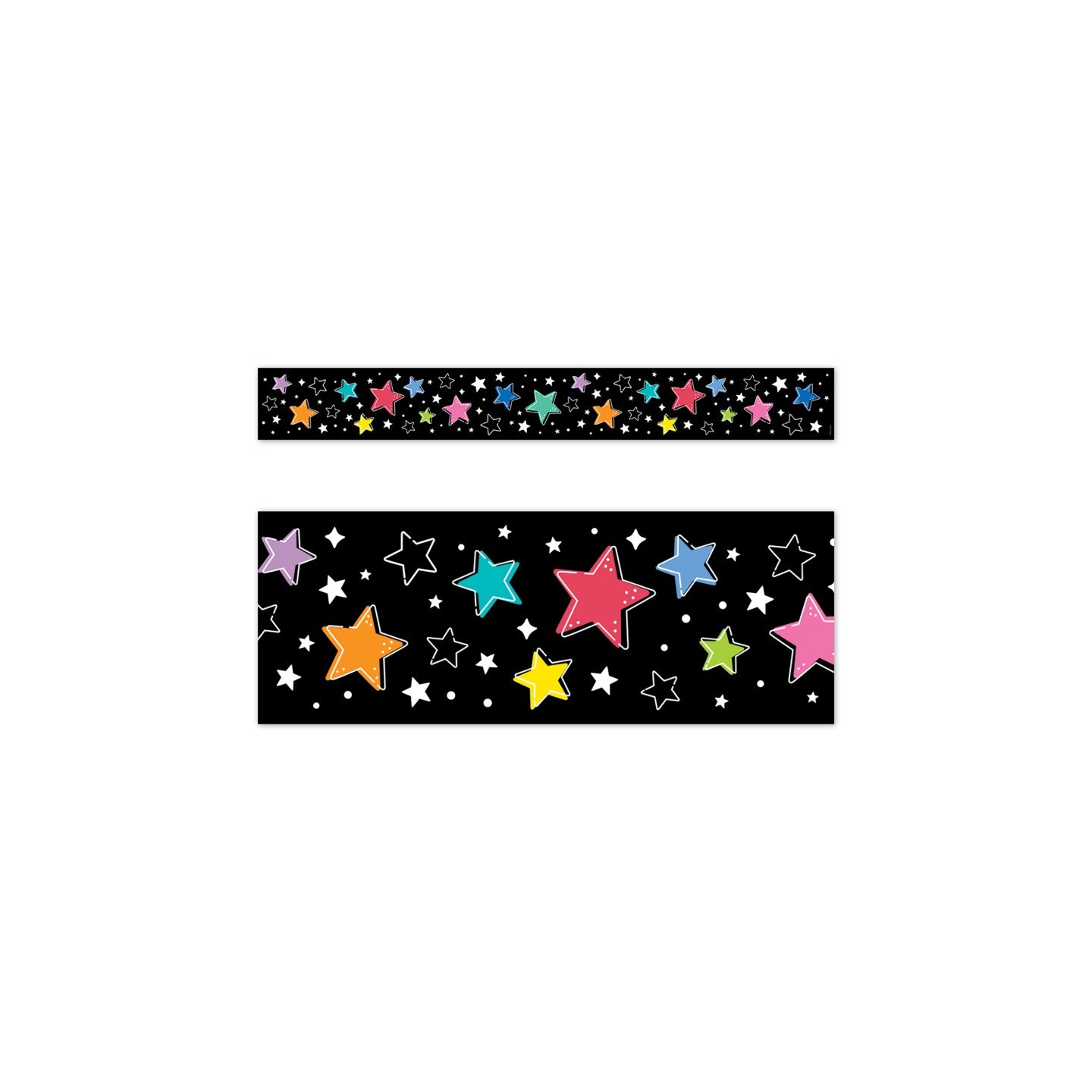 Creative Teaching Press® Star Bright Colorful Stars on Black EZ Border, 48 Feet