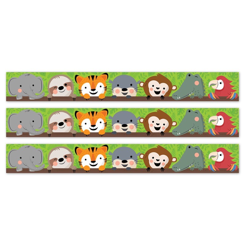 Creative Teaching Press® Jungle Friends EZ Border, 48 Feet Per Pack, 3 Packs