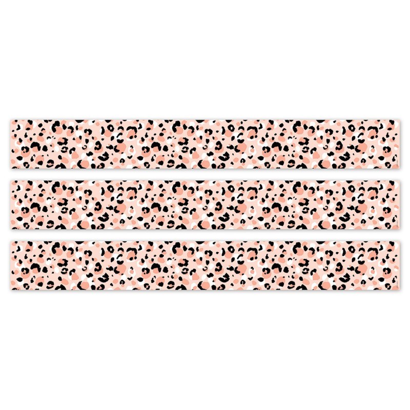 Creative Teaching Press® Jungle Friends Blush Leopard EZ Border, 48 Feet Per Pack, 3 Packs