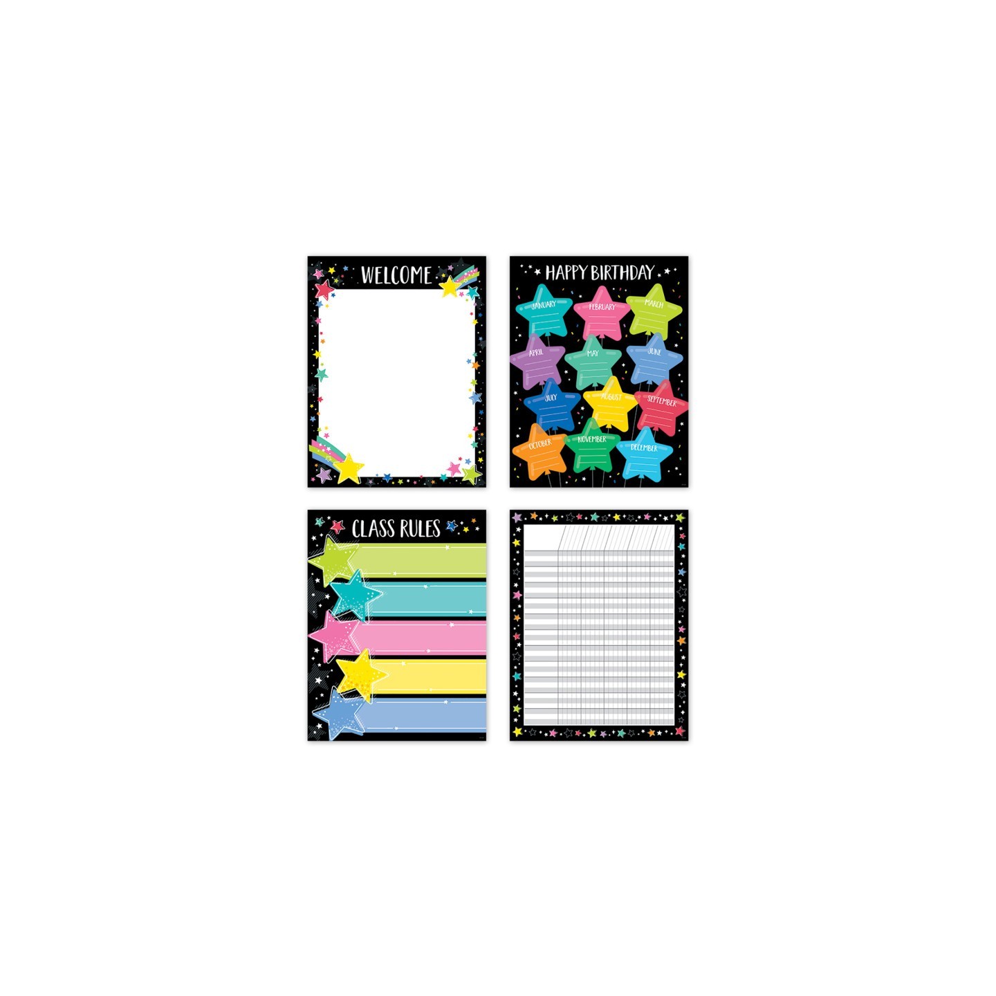 Creative Teaching Press® Star Bright Classroom Essentials 4-Chart Pack