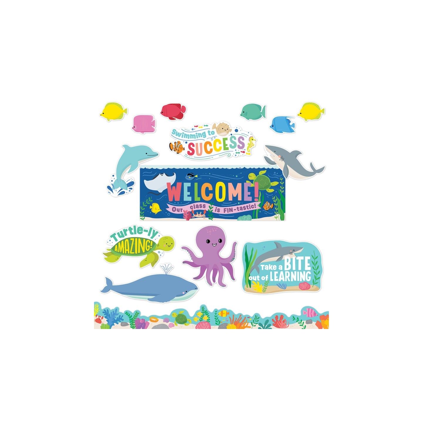 Creative Teaching Press® Sea Friends Under the Sea Bulletin Board Set, 42 Pieces