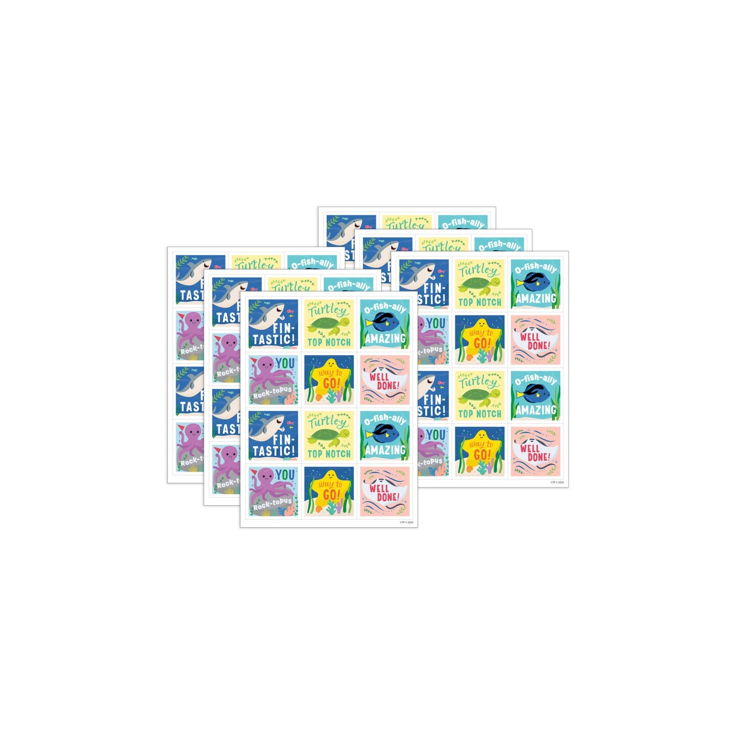 Creative Teaching Press® Sea Friends Reward Stickers, 60 Per Pack, 6 Packs