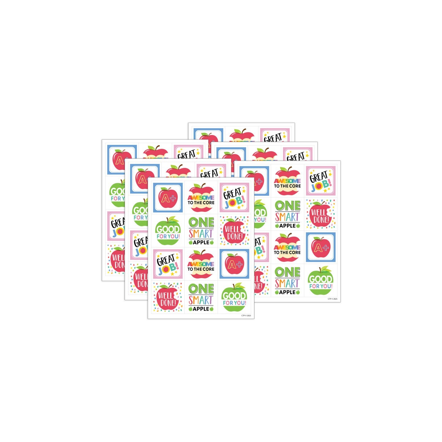Creative Teaching Press® Apple Time Apple Reward Stickers, 60 Per Pack, 6 Packs