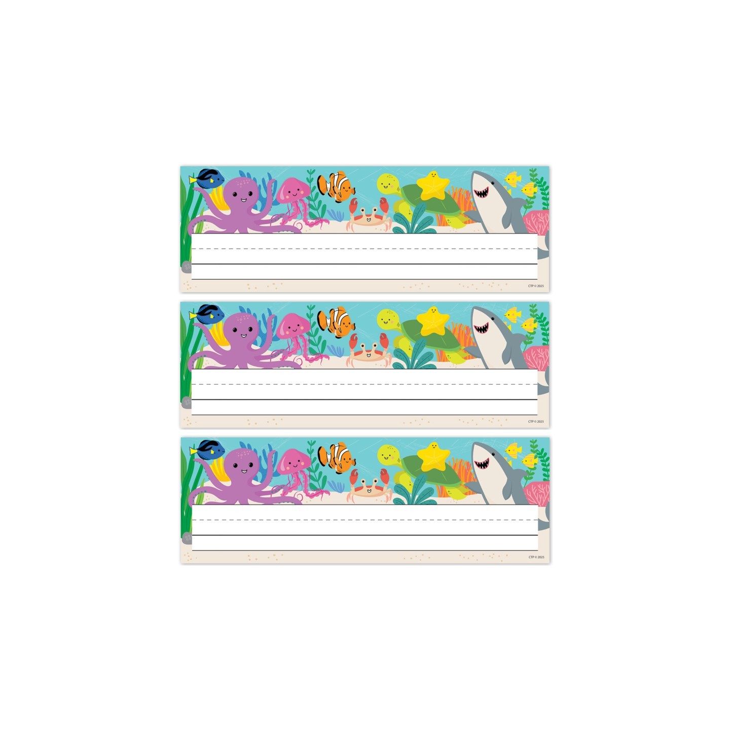 Creative Teaching Press® Sea Friends Name Plates, 36 Per Pack, 3 Packs
