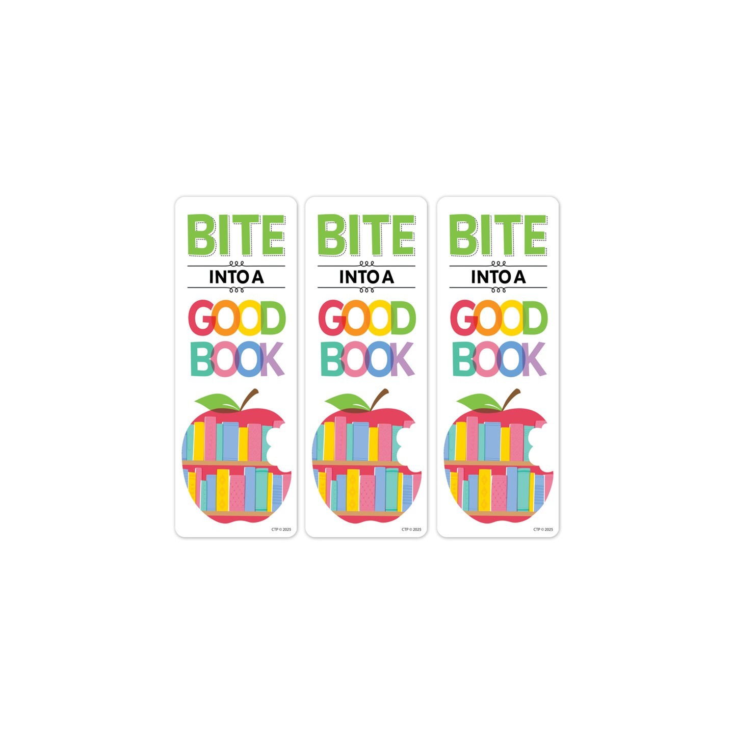 Creative Teaching Press® Apple Time Bite Into... Bookmark, 30 Per Pack, 3 Packs