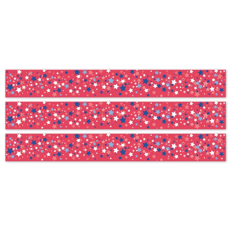 Creative Teaching Press® Core Decor Patriotic Stars EZ Border, Bulletin Board Border, 48 Feet Per Pack, 3 Packs