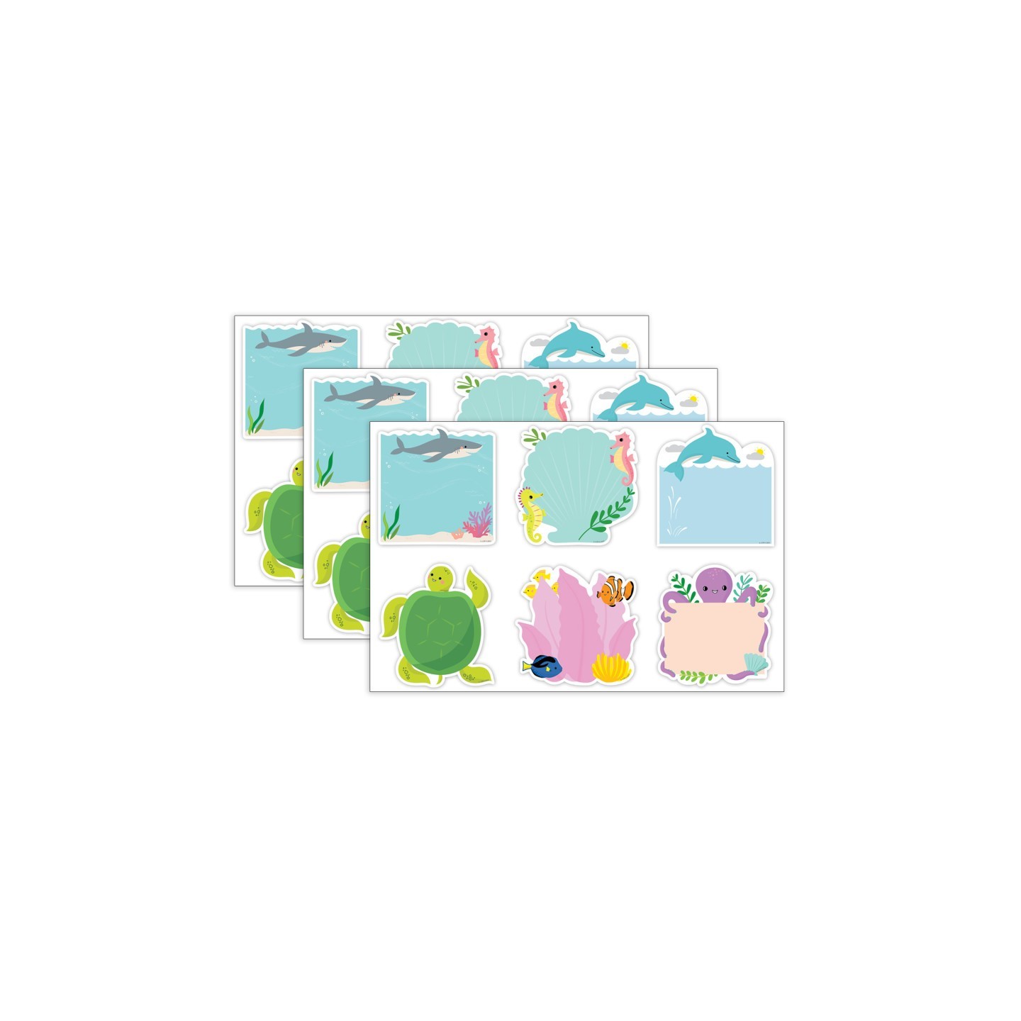 Creative Teaching Press® Sea Friends 6" Designer Cut-Outs, 36 Per Pack, 3 Packs