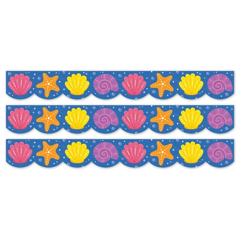 Creative Teaching Press® Sea Friends Seashells EZ Border, Bulletin Board Border, 48 Feet Per Pack, 3 Packs