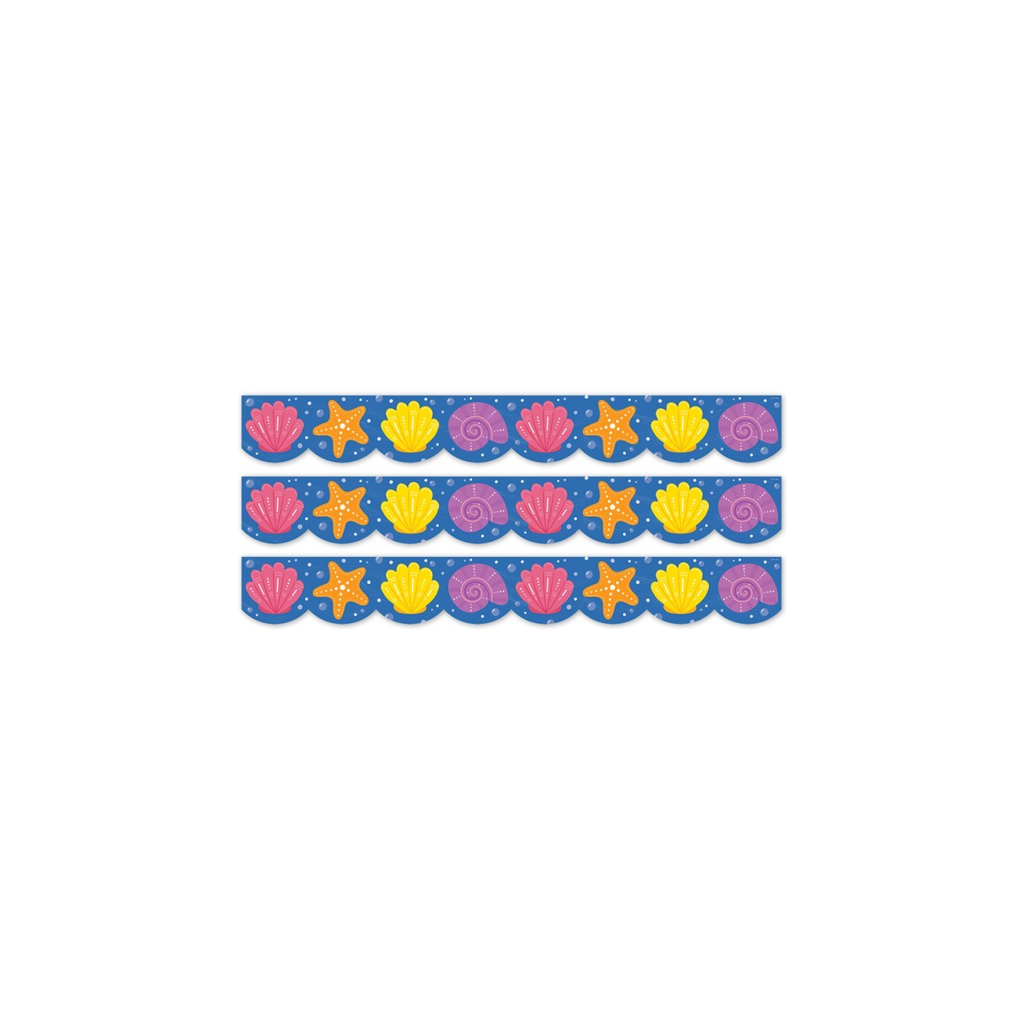 Creative Teaching Press® Sea Friends Seashells EZ Border, Bulletin Board Border, 48 Feet Per Pack, 3 Packs
